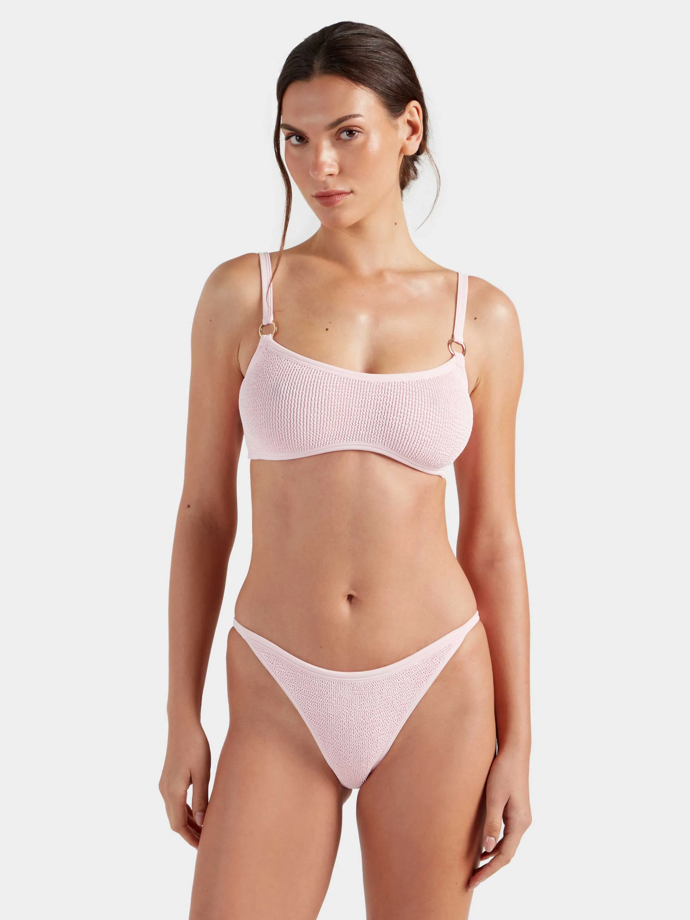 Iris With Gold Hoops Bikini - Ballet Pink sold by Hunza G product image thumbnail 2