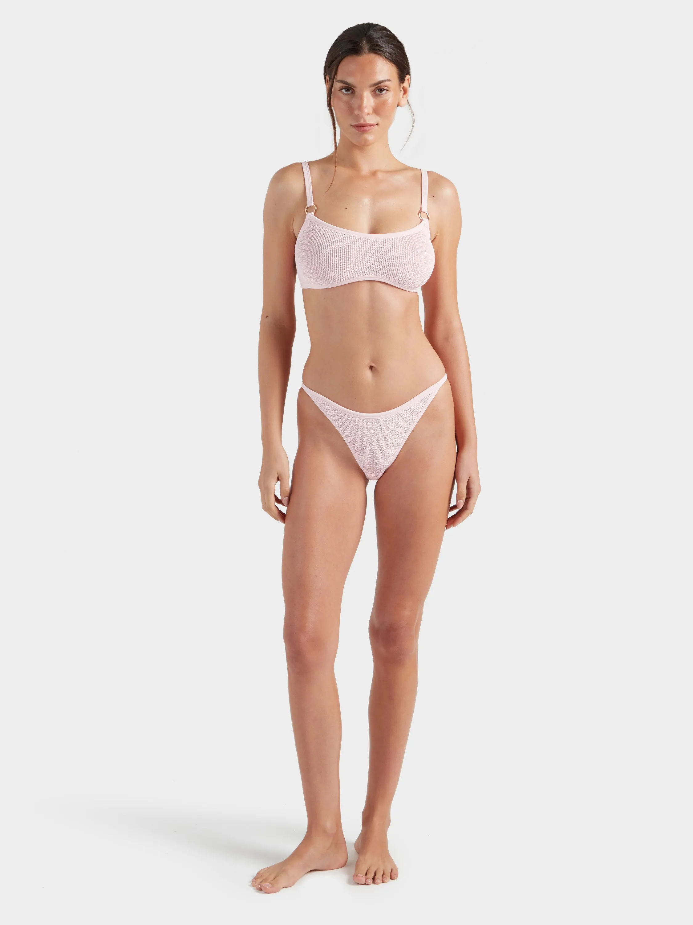 Iris With Gold Hoops Bikini - Ballet Pink sold by Hunza G product image thumbnail 5