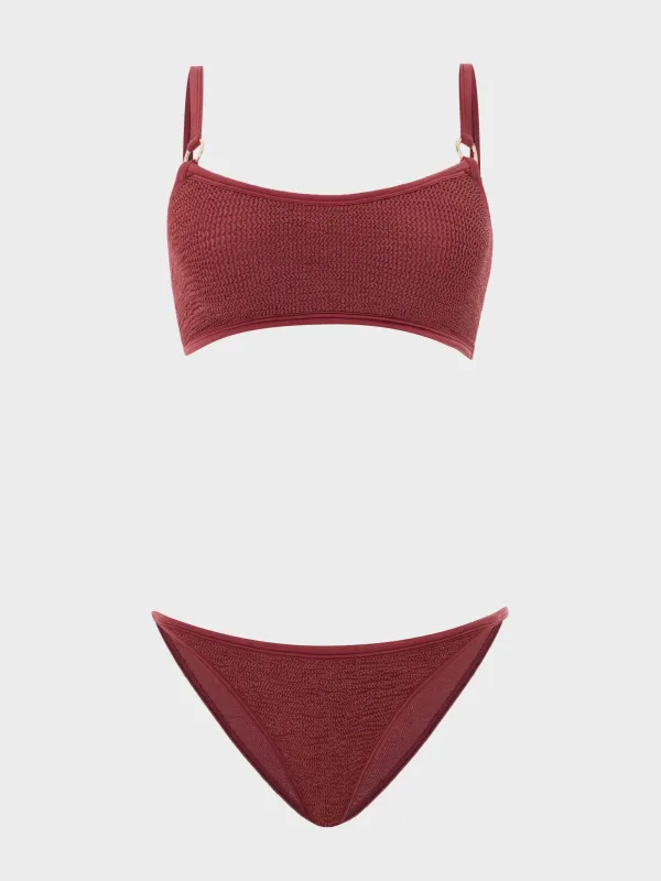 Iris With Gold Hoops - Metallic Rosewood made by Hunza G