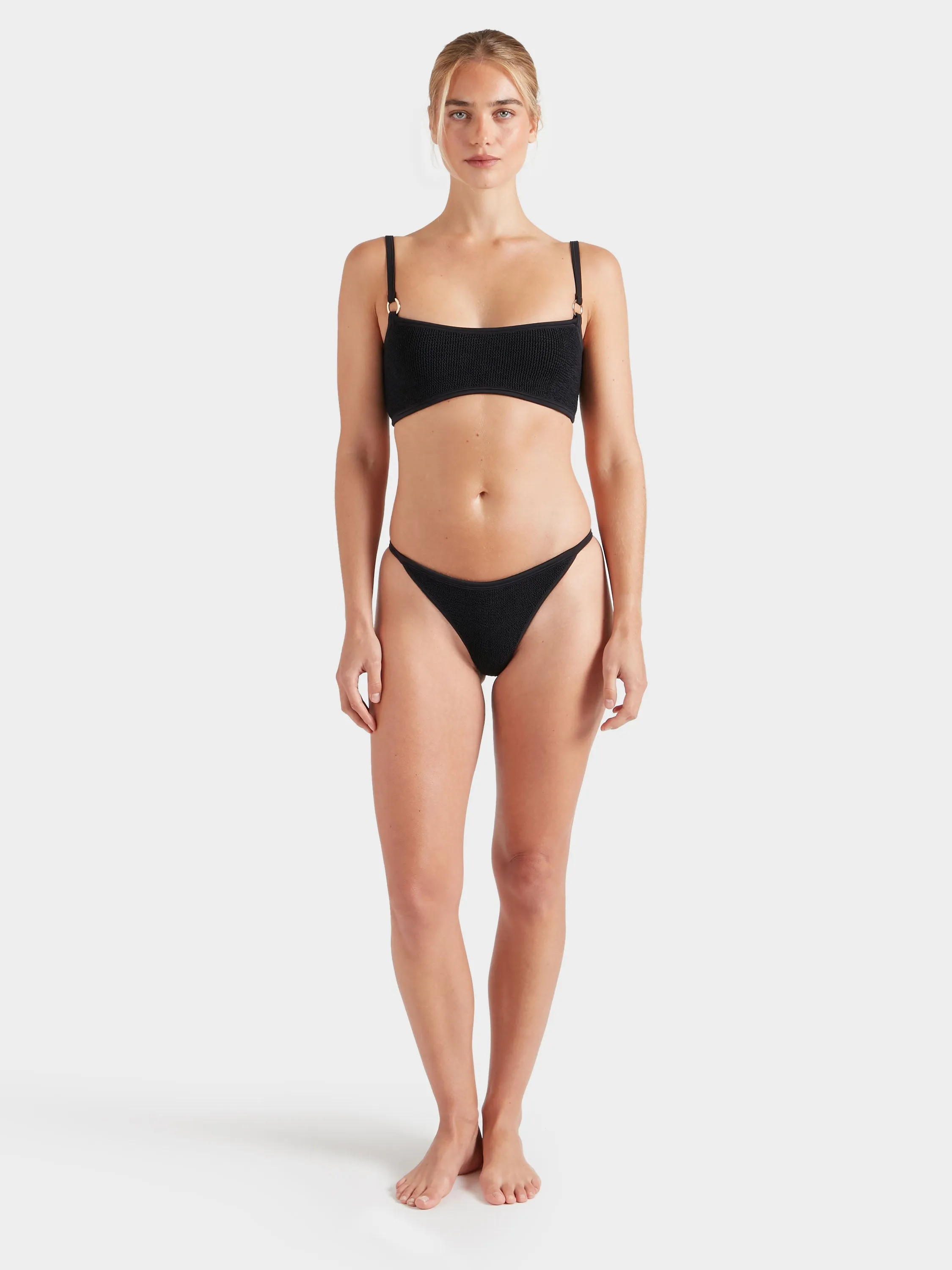Iris With Gold Hoops Bikini - Black sold by Hunza G product image thumbnail 5