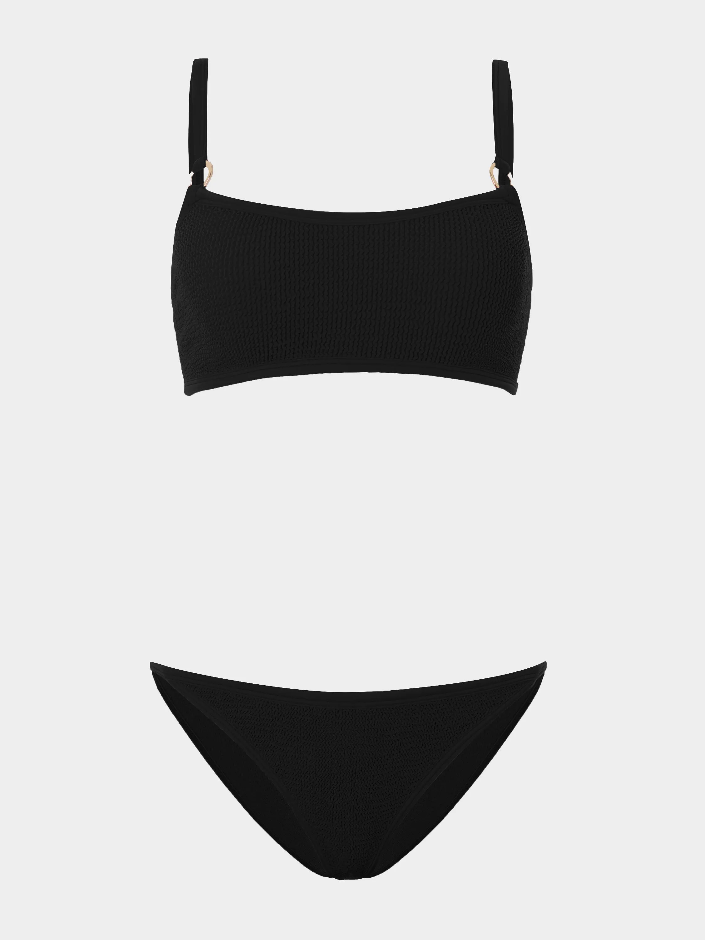 Iris With Gold Hoops Bikini - Black sold by Hunza G
