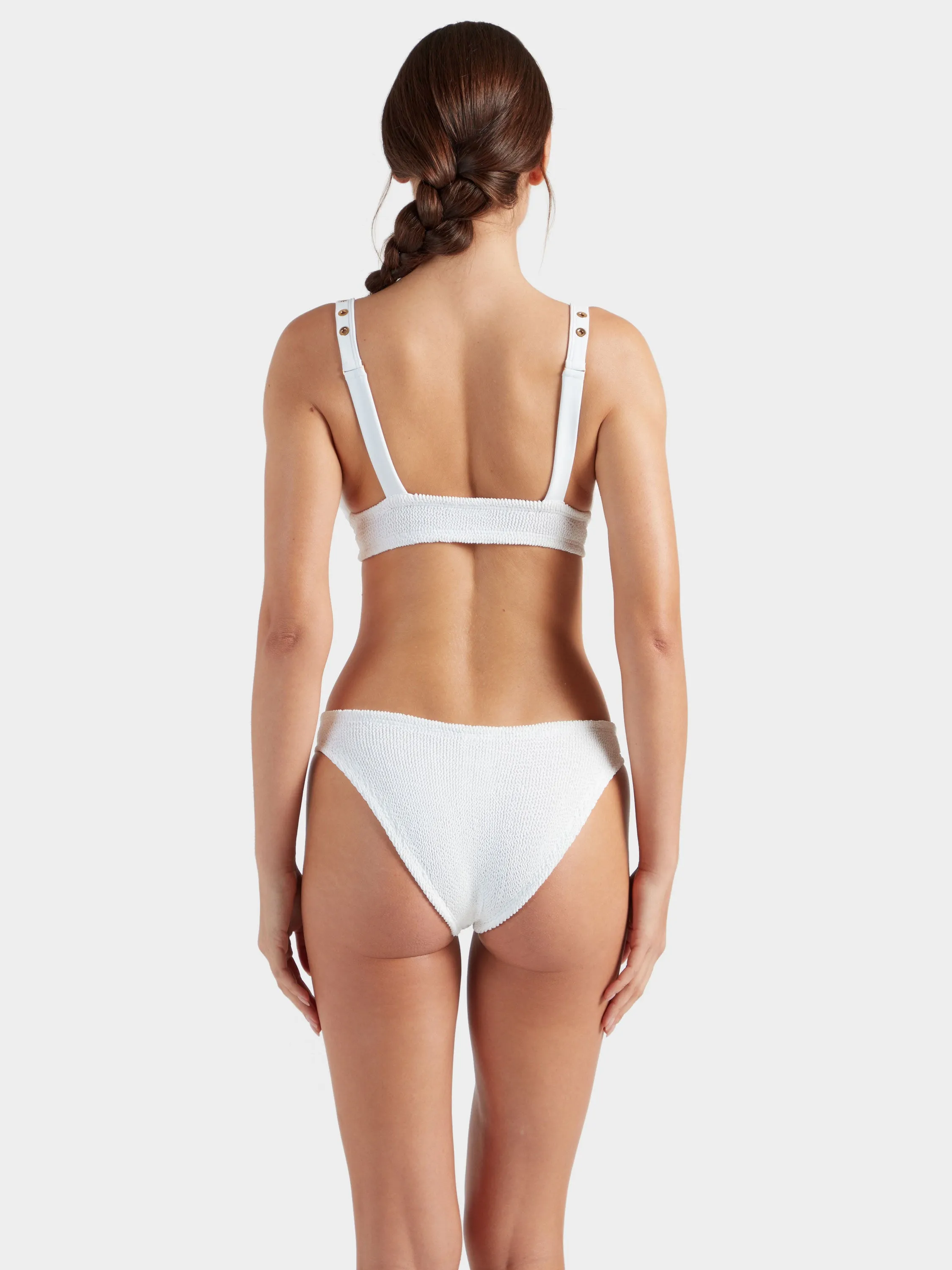 Tessa Eyelet Bikini - White/Gold sold by Hunza G product image thumbnail 5