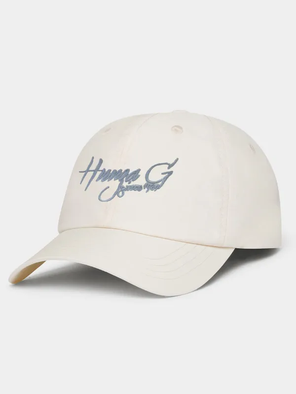 Hunza G Logo Cap - Off-White/Cornflower made by Hunza G