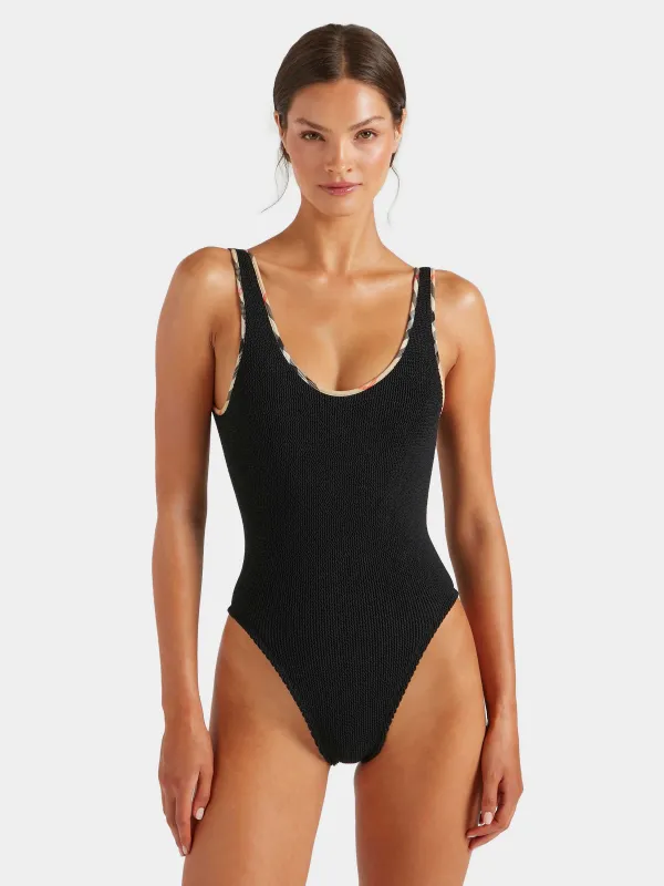 Burberry x Hunza G Faye Swim - Black/Check made by Hunza G