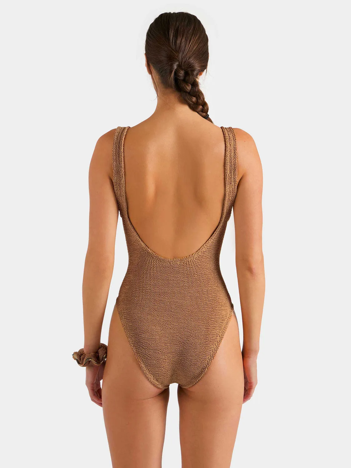 Burberry x Hunza G Domino Swim - Metallic Cocoa/Check sold by Hunza G product image thumbnail 4