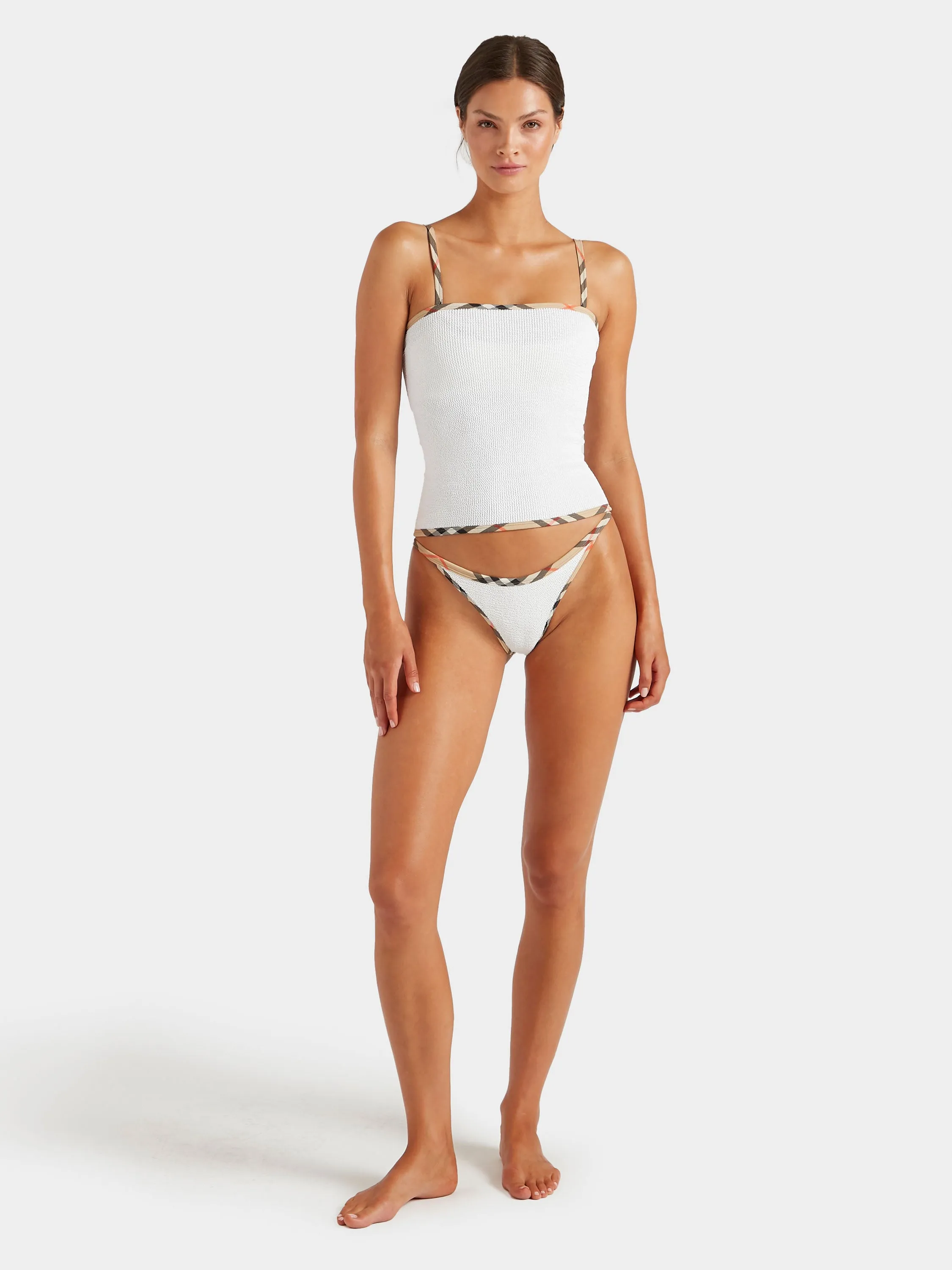 Burberry x Hunza G Devyn Skirt/Top - White/Check sold by Hunza G product image thumbnail 5