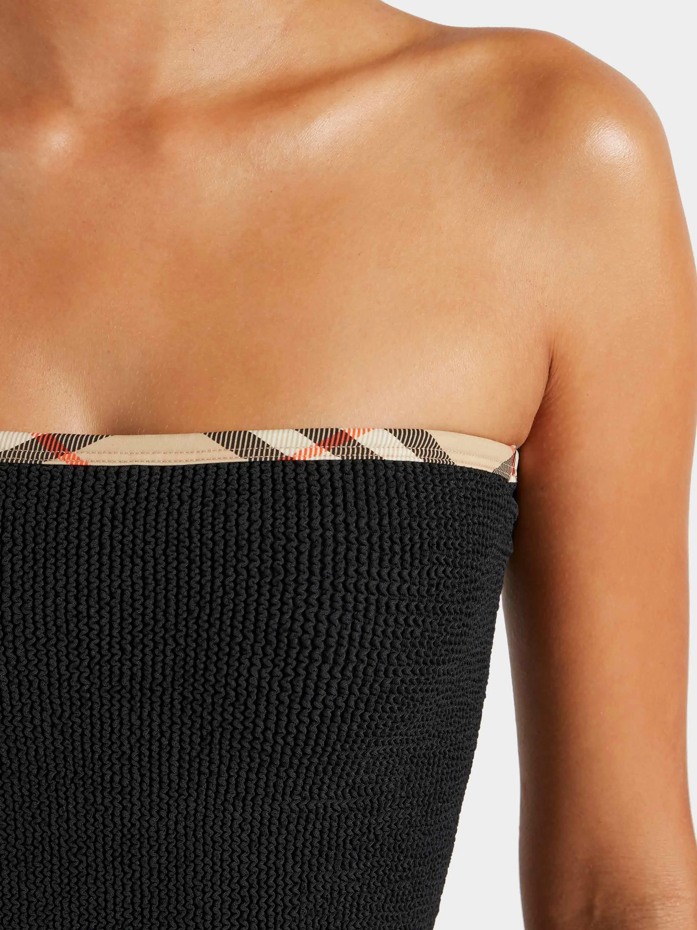Burberry x Hunza G Devyn Skirt/Top - Black/Check sold by Hunza G product image thumbnail 5
