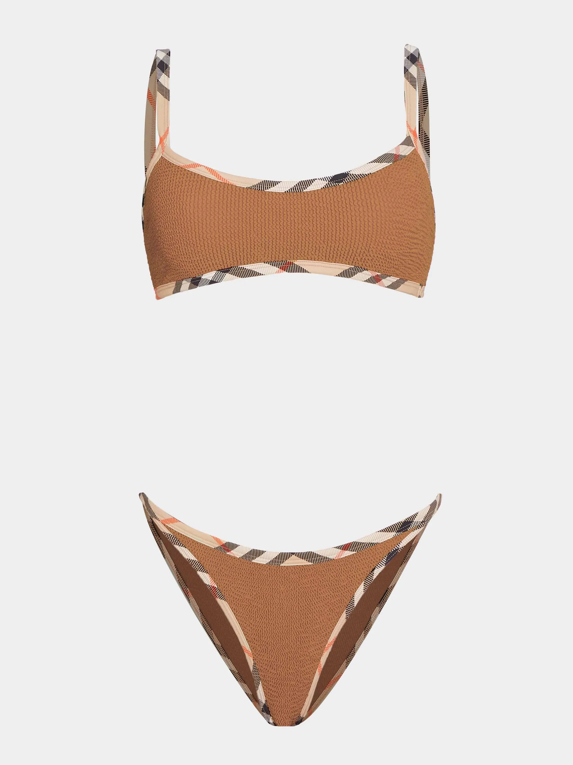 Burberry x Hunza G Tyler Bikini - Metallic Cocoa/Check sold by Hunza G product image thumbnail 2