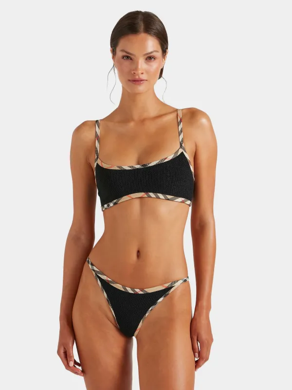 Burberry x Hunza G Tyler Bikini - Black/Check made by Hunza G