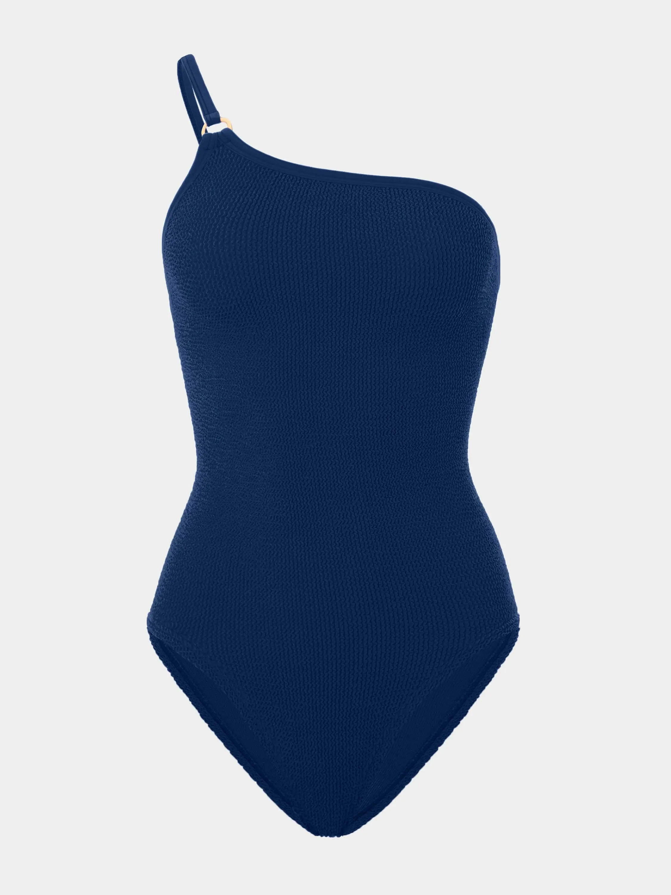 Clara With Gold Hoop Swim - Navy sold by Hunza G