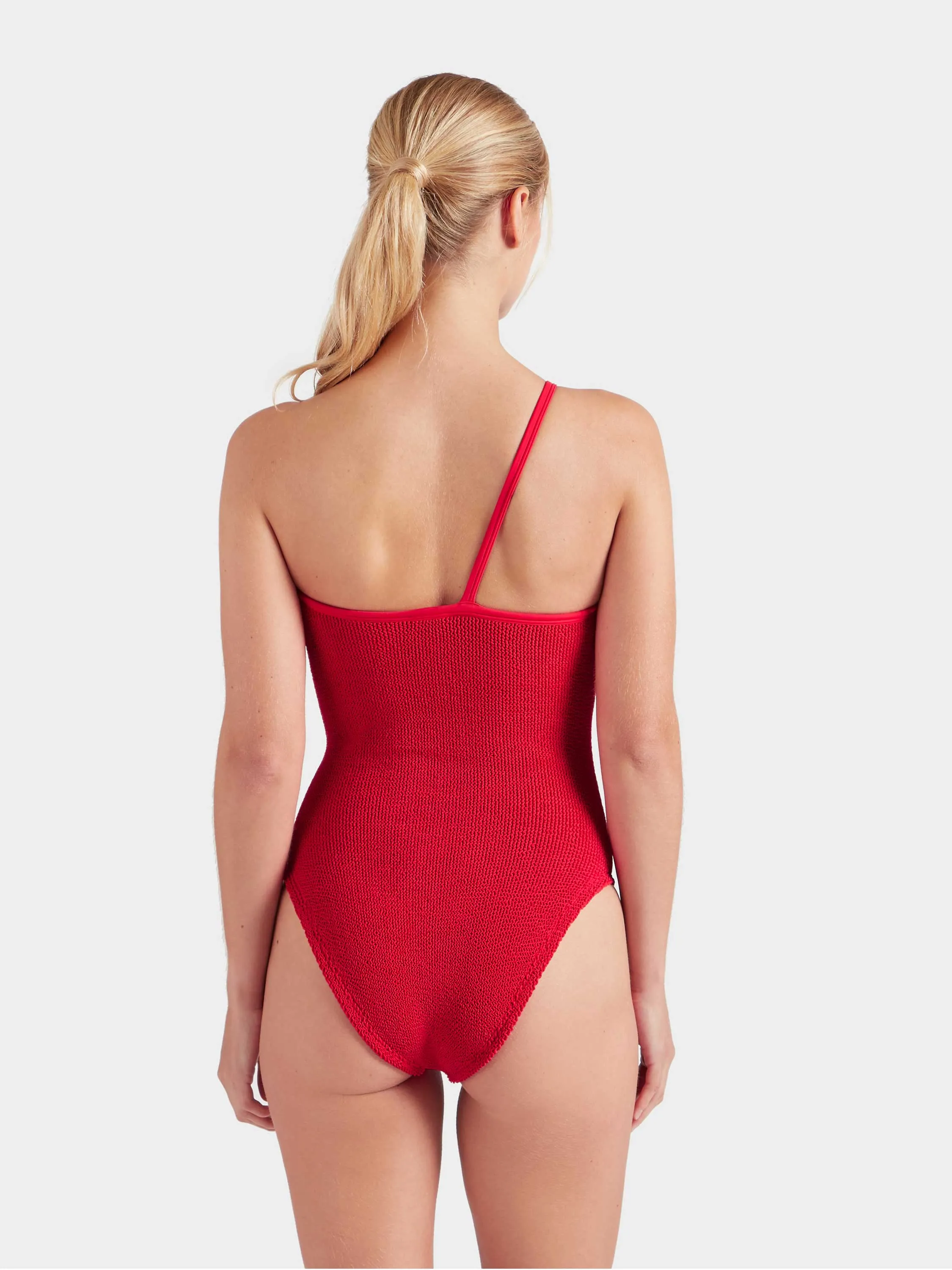 Clara With Gold Hoop Swim - Red sold by Hunza G product image thumbnail 3