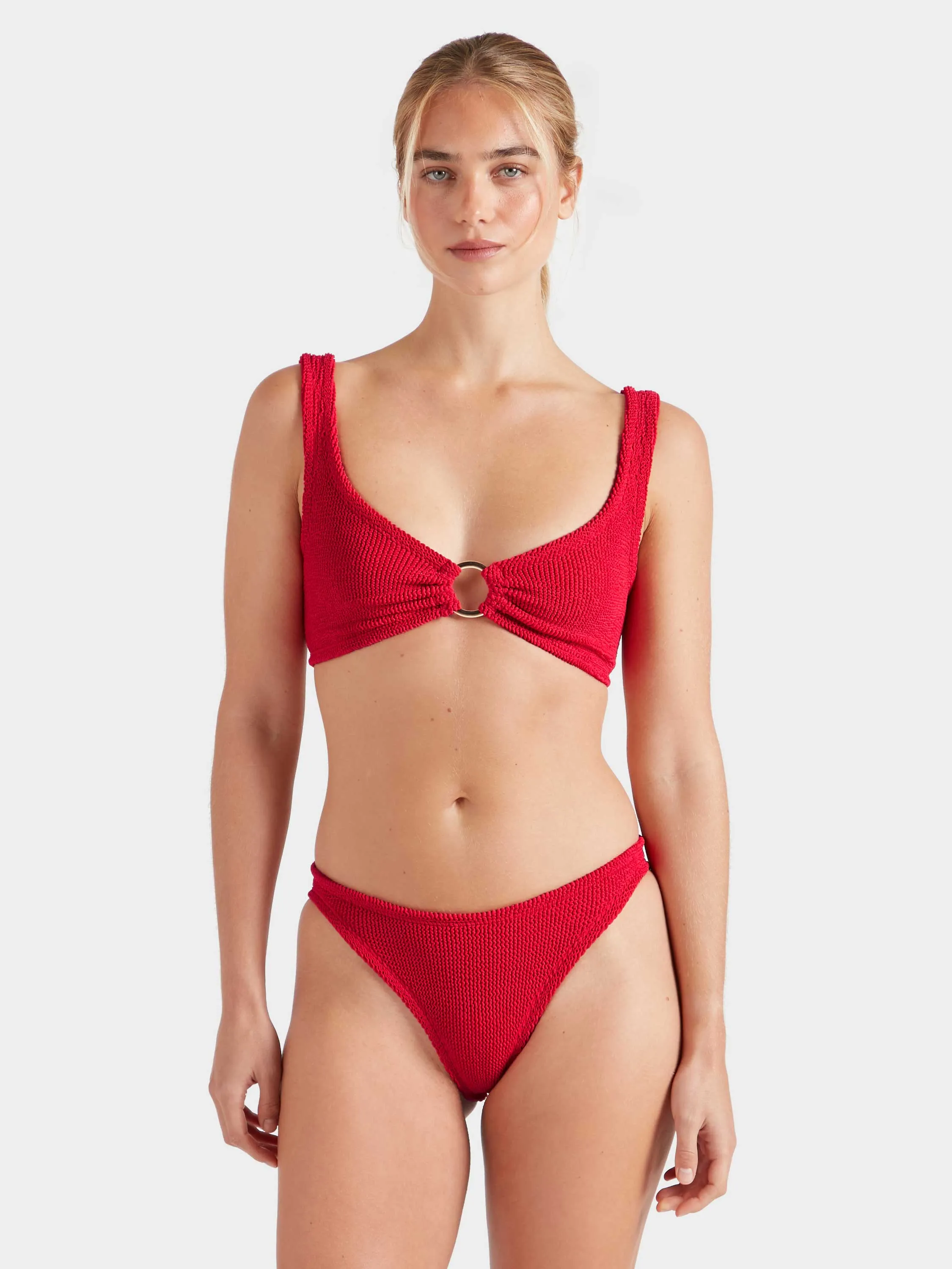 Julia With Gold Hoop Bikini - Red sold by Hunza G product image thumbnail 2