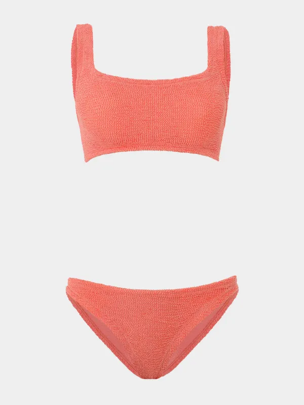 Xandra Bikini - Metallic Coral made by Hunza G