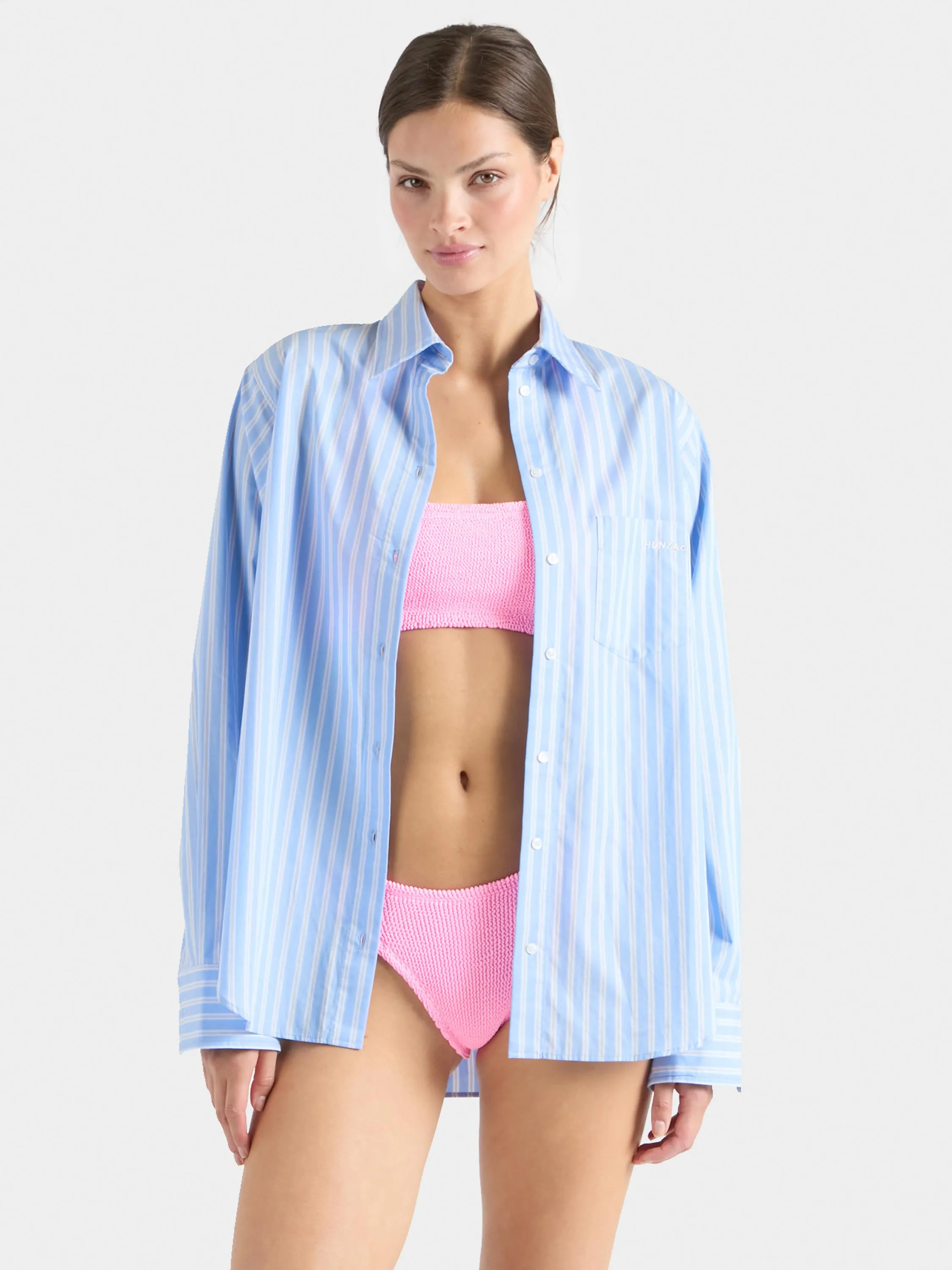 Essential Shirt - Stripe Cornflower sold by Hunza G product image thumbnail 2