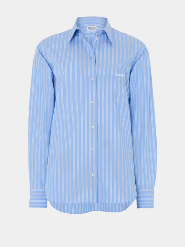 Essential Shirt -  Stripe Cornflower made by Hunza G
