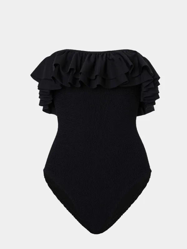 Eloise Frill Swim - Black made by Hunza G