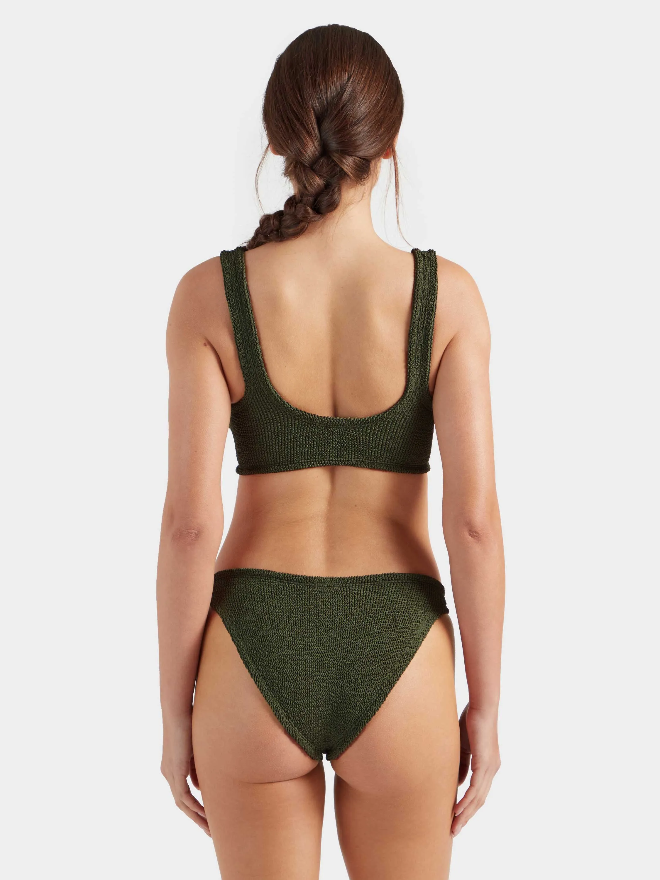 Julia With Gold Hoop Bikini - Metallic Khaki sold by Hunza G product image thumbnail 3