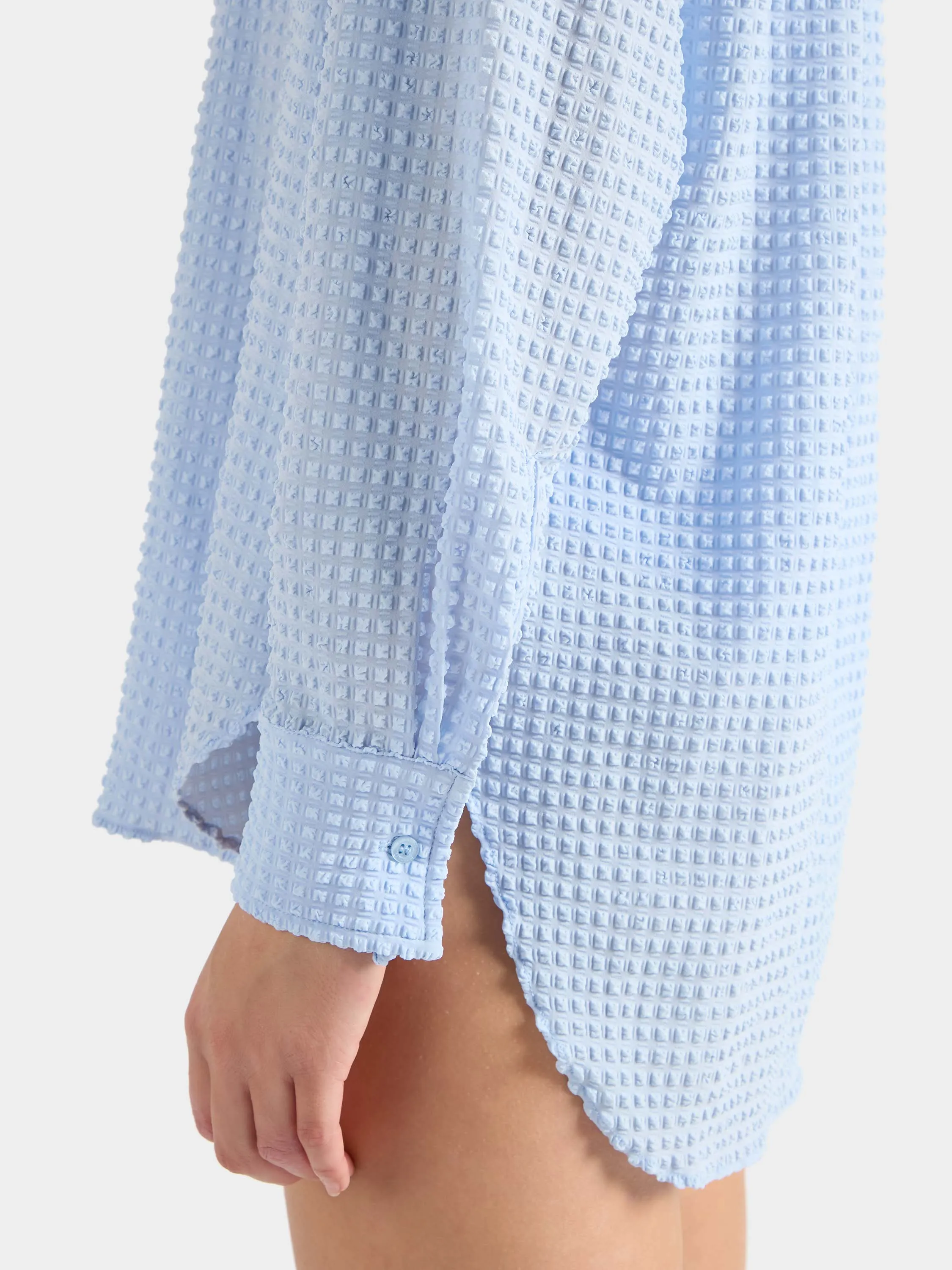 Resort Shirt - Seersucker Light Cornflower sold by Hunza G product image thumbnail 4