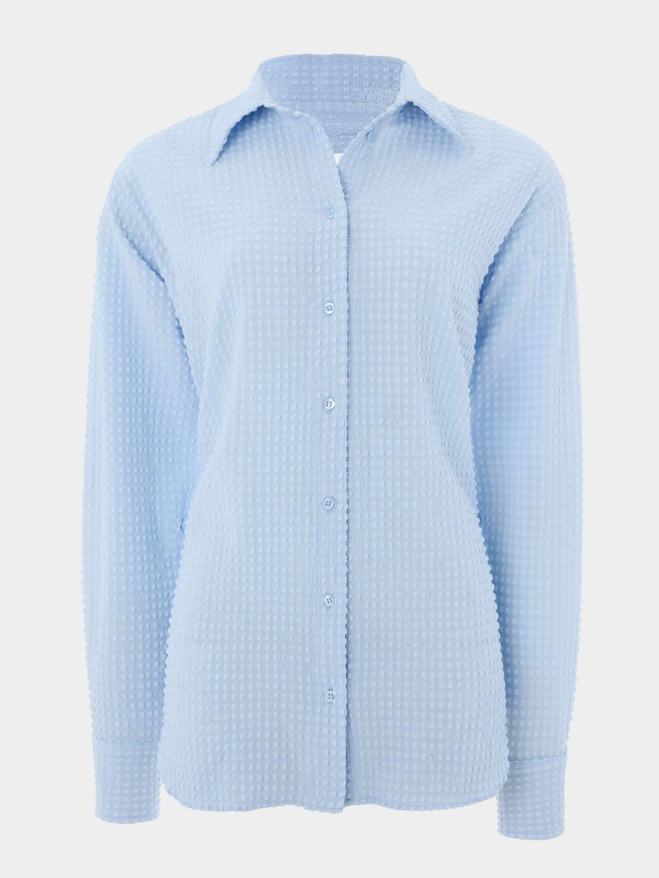 Resort Shirt - Seersucker Light Cornflower sold by Hunza G