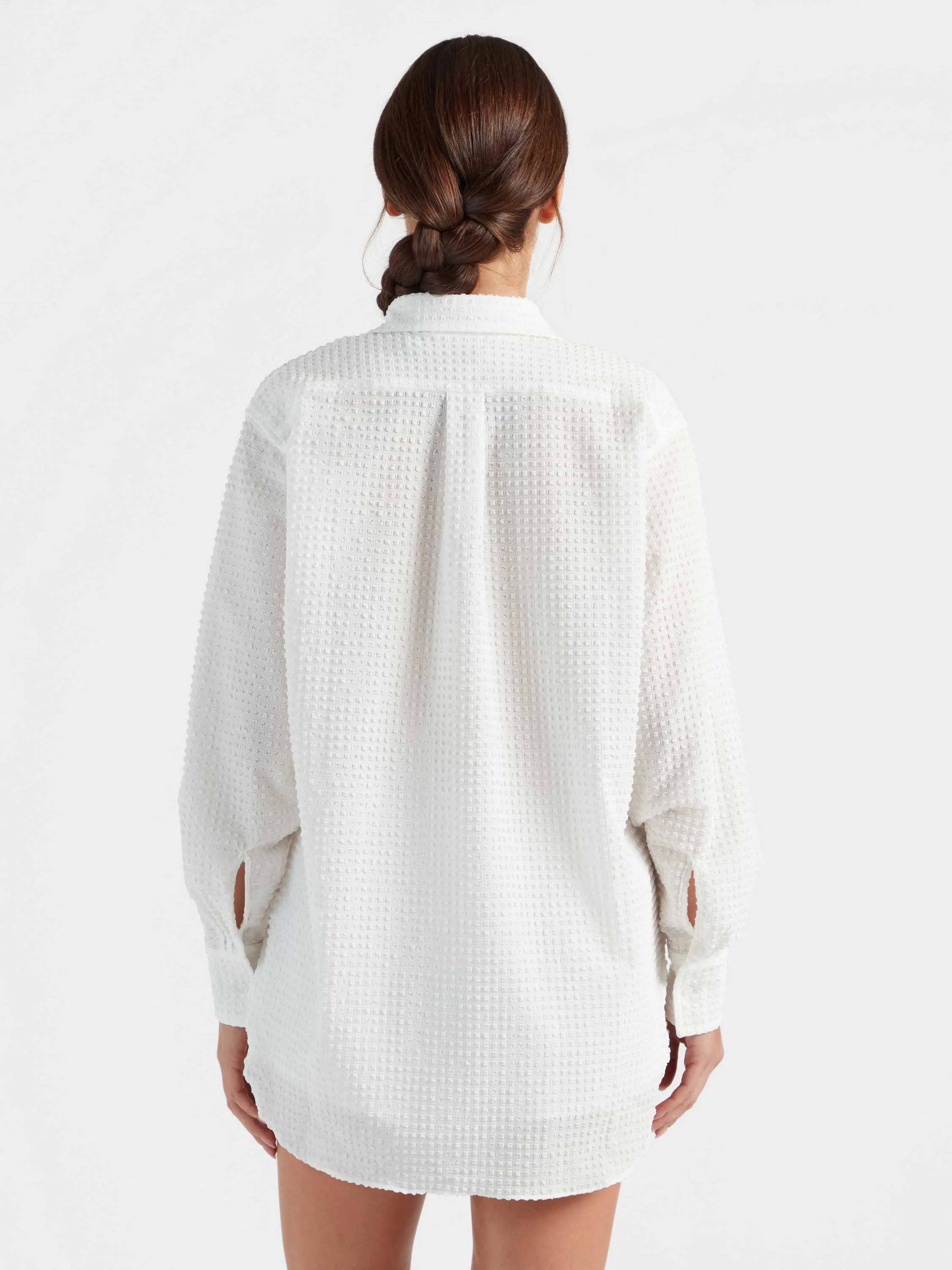 Resort Shirt - Seersucker White sold by Hunza G product image thumbnail 5
