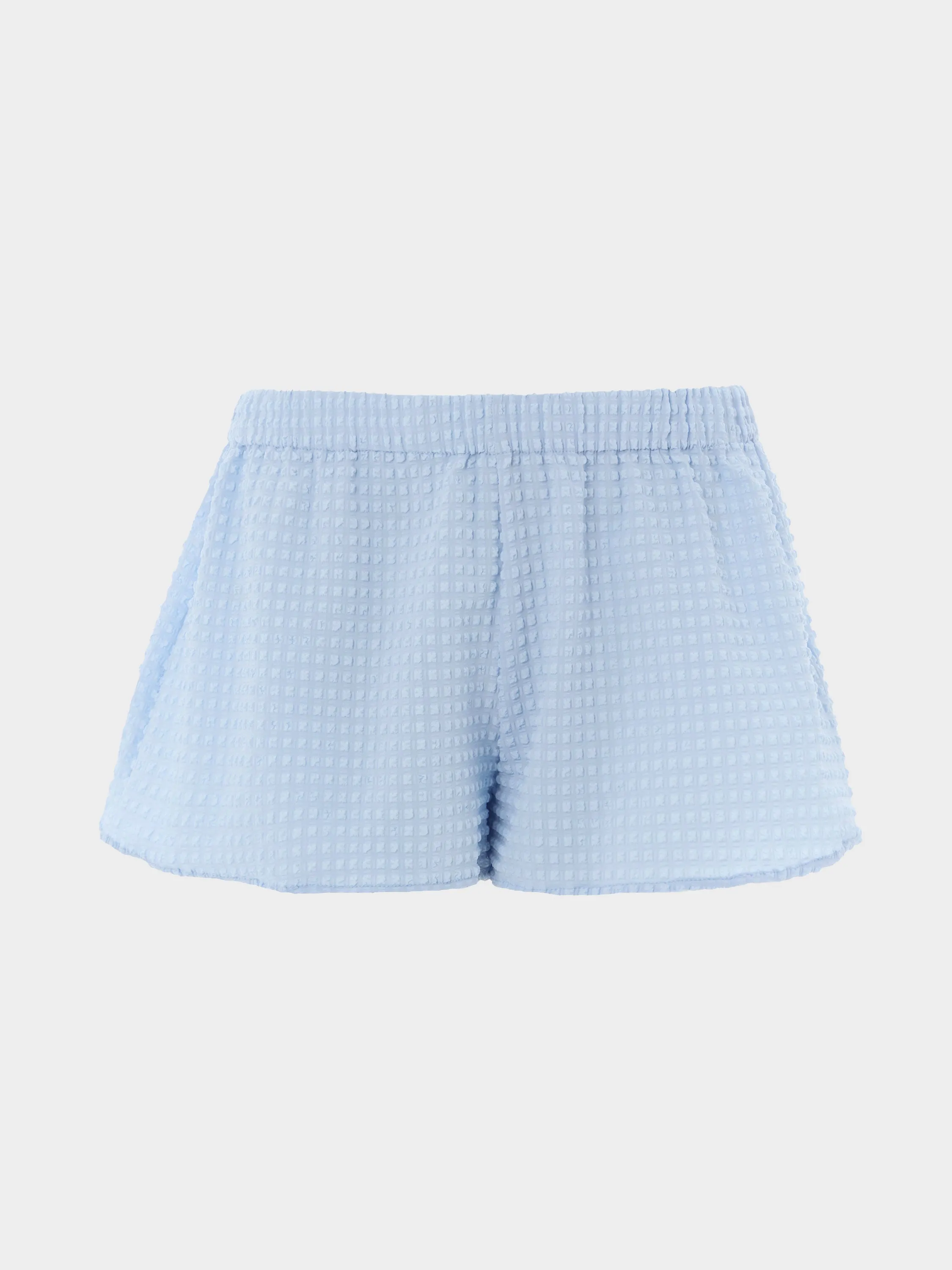 Resort Shorts - Seersucker Light Cornflower sold by Hunza G