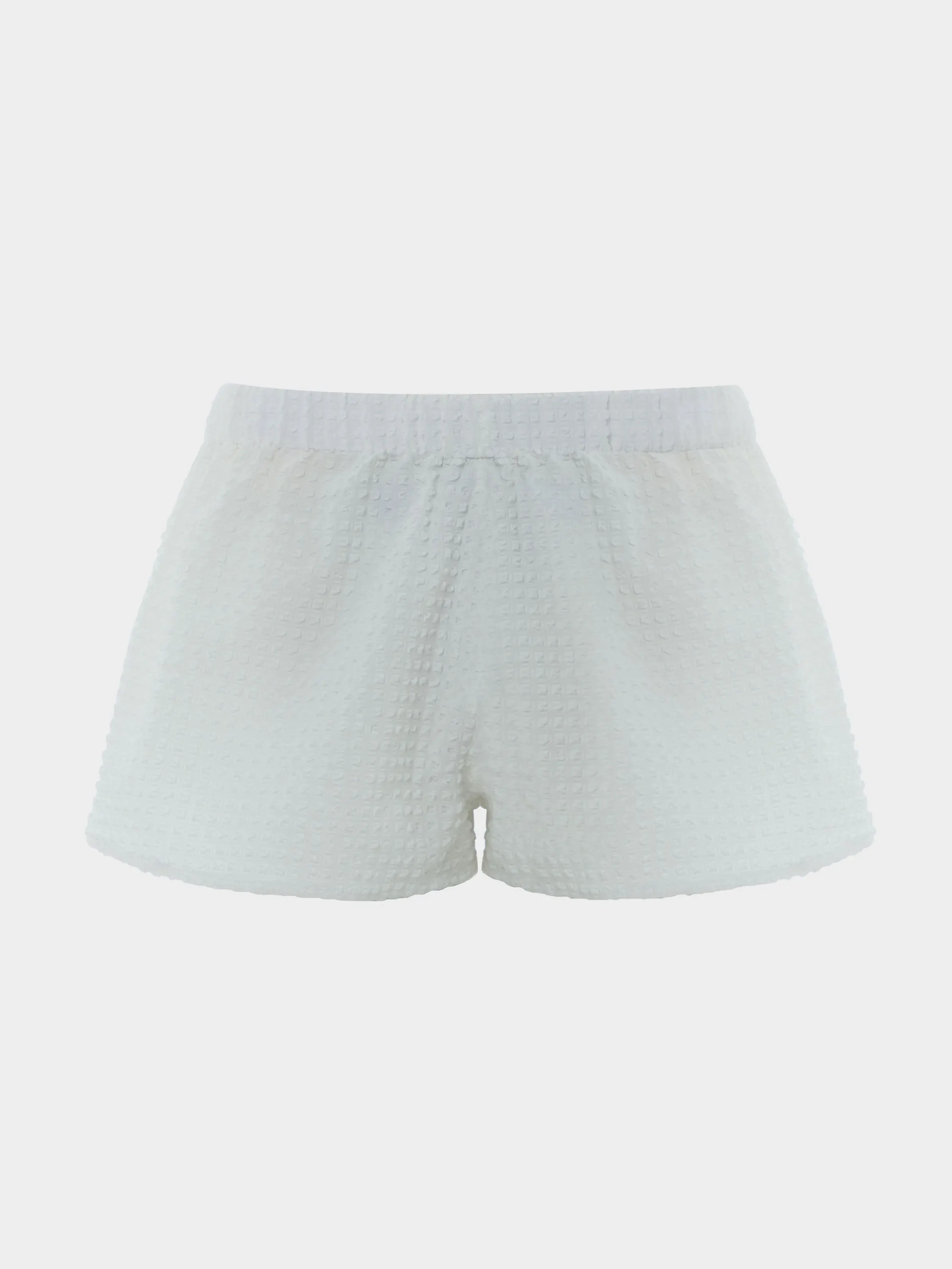 Resort Shorts - Seersucker White sold by Hunza G