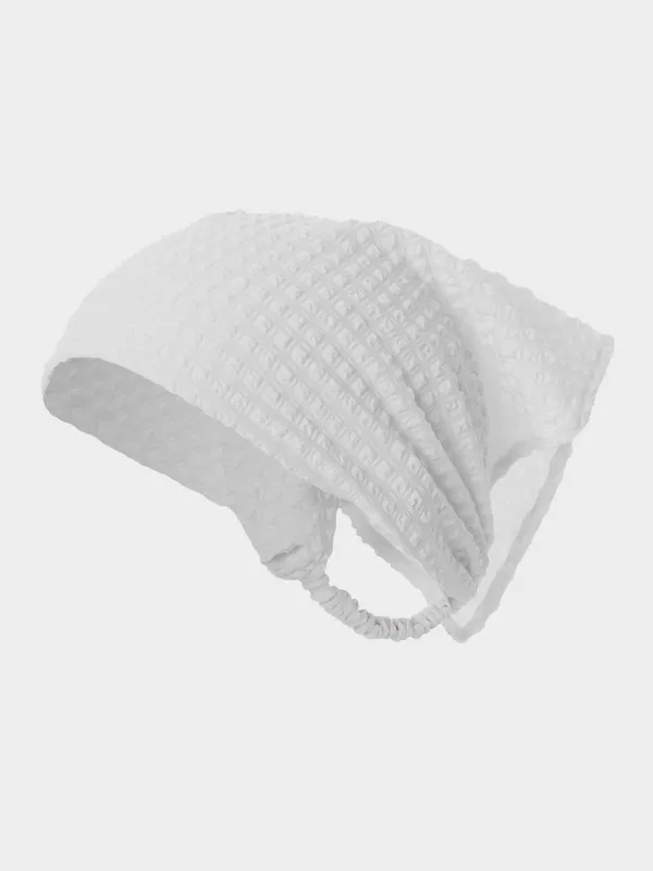Sofia Headscarf - Seersucker White made by Hunza G