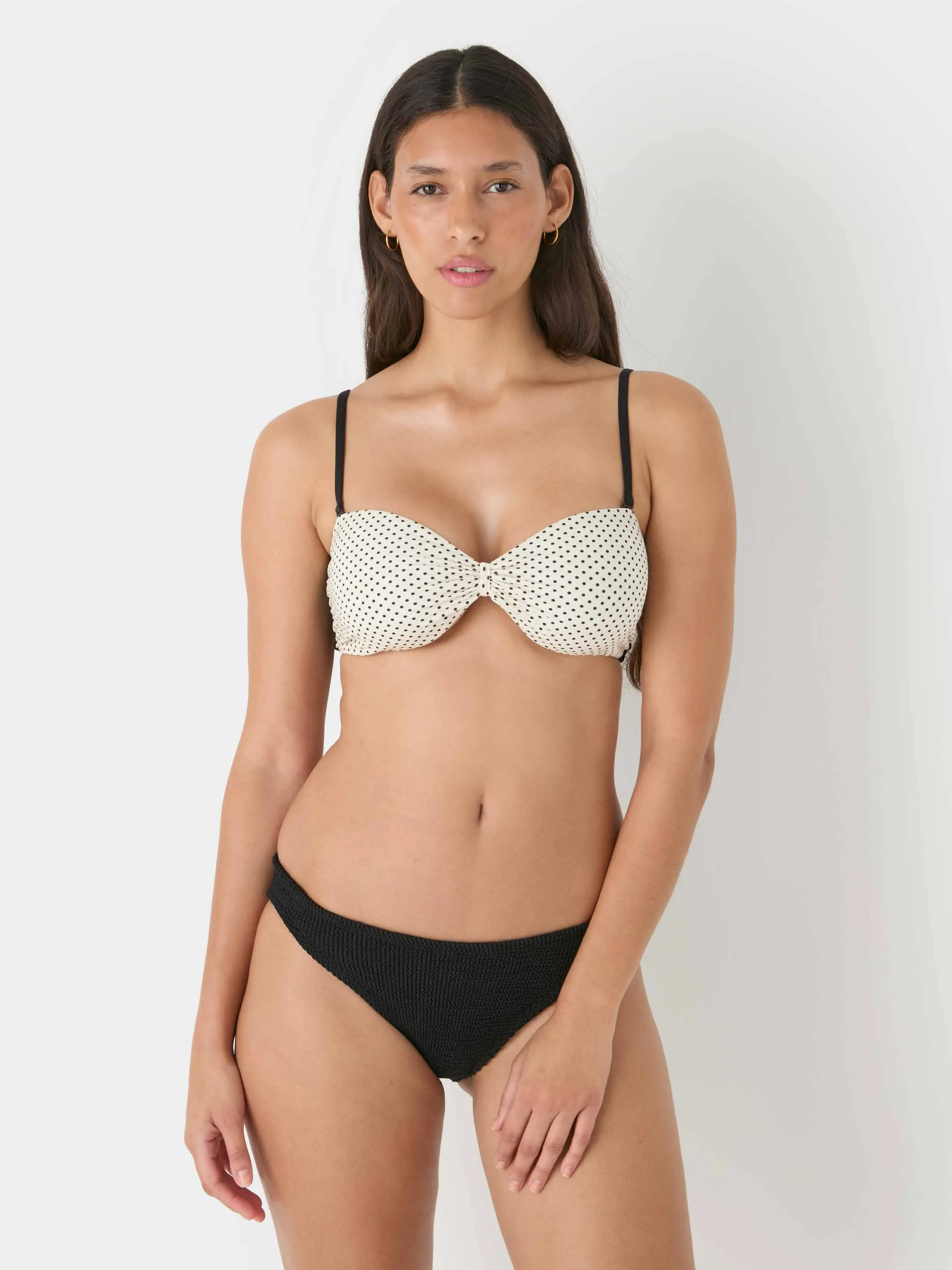 Delphine Polka Dot Bikini - Black/Vanilla polka-dot sold by Hunza G product image thumbnail 4