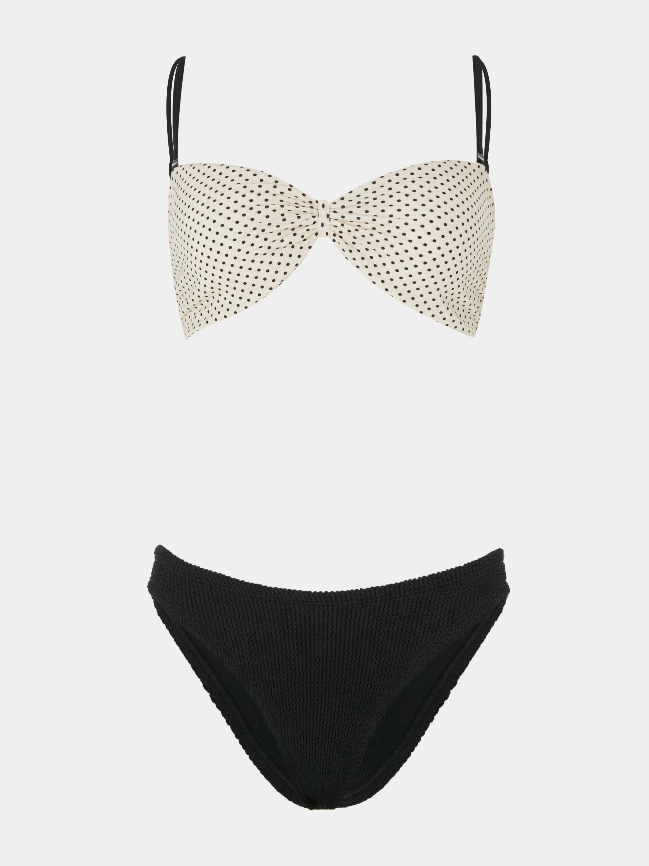 Delphine Polka Dot Bikini - Black/Vanilla polka-dot sold by Hunza G product image thumbnail 2