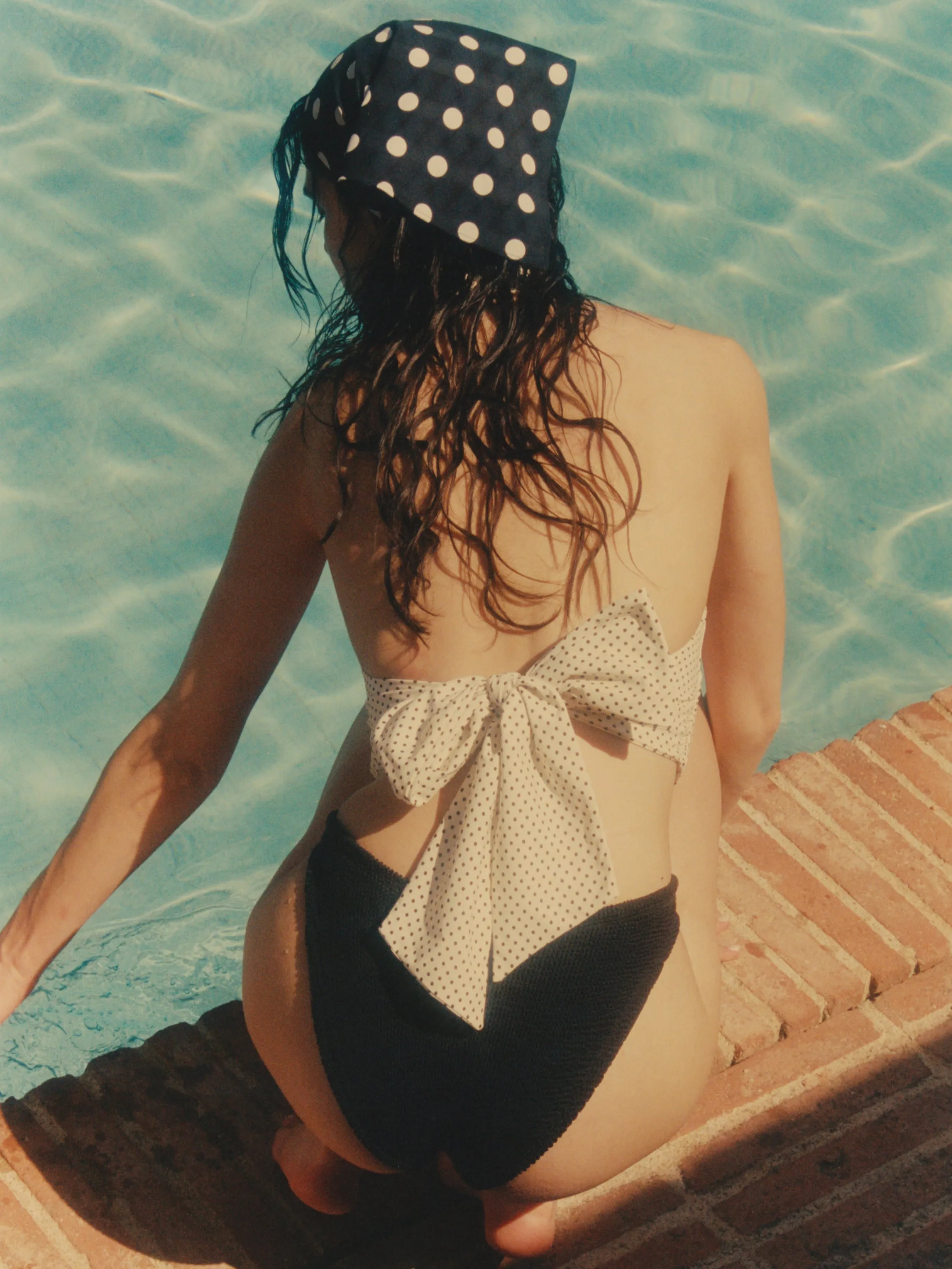 UPF Halter Top - Vanilla polka-dot sold by Hunza G product image thumbnail 2