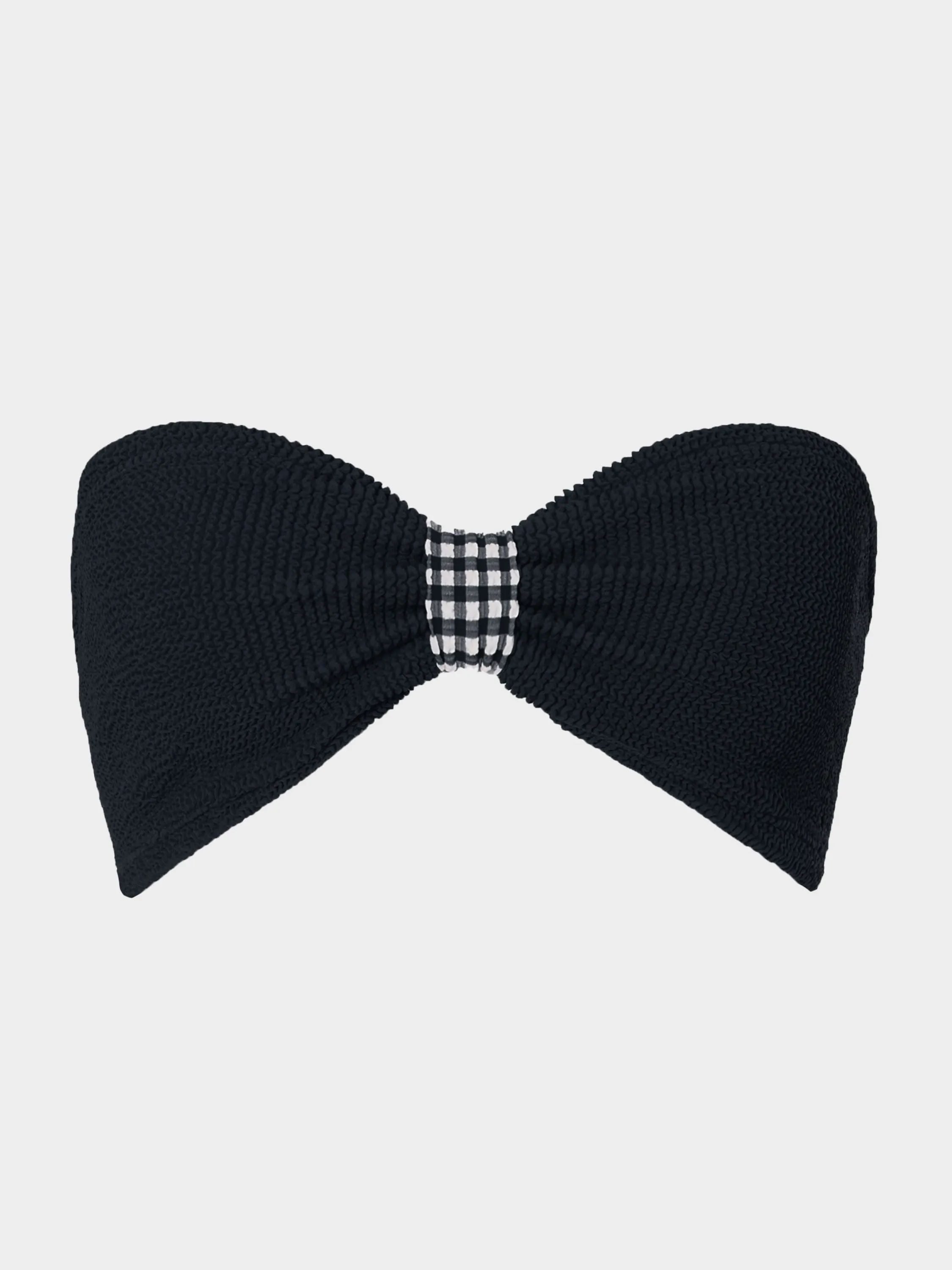 Jean Bikini Top - Black Gingham sold by Hunza G