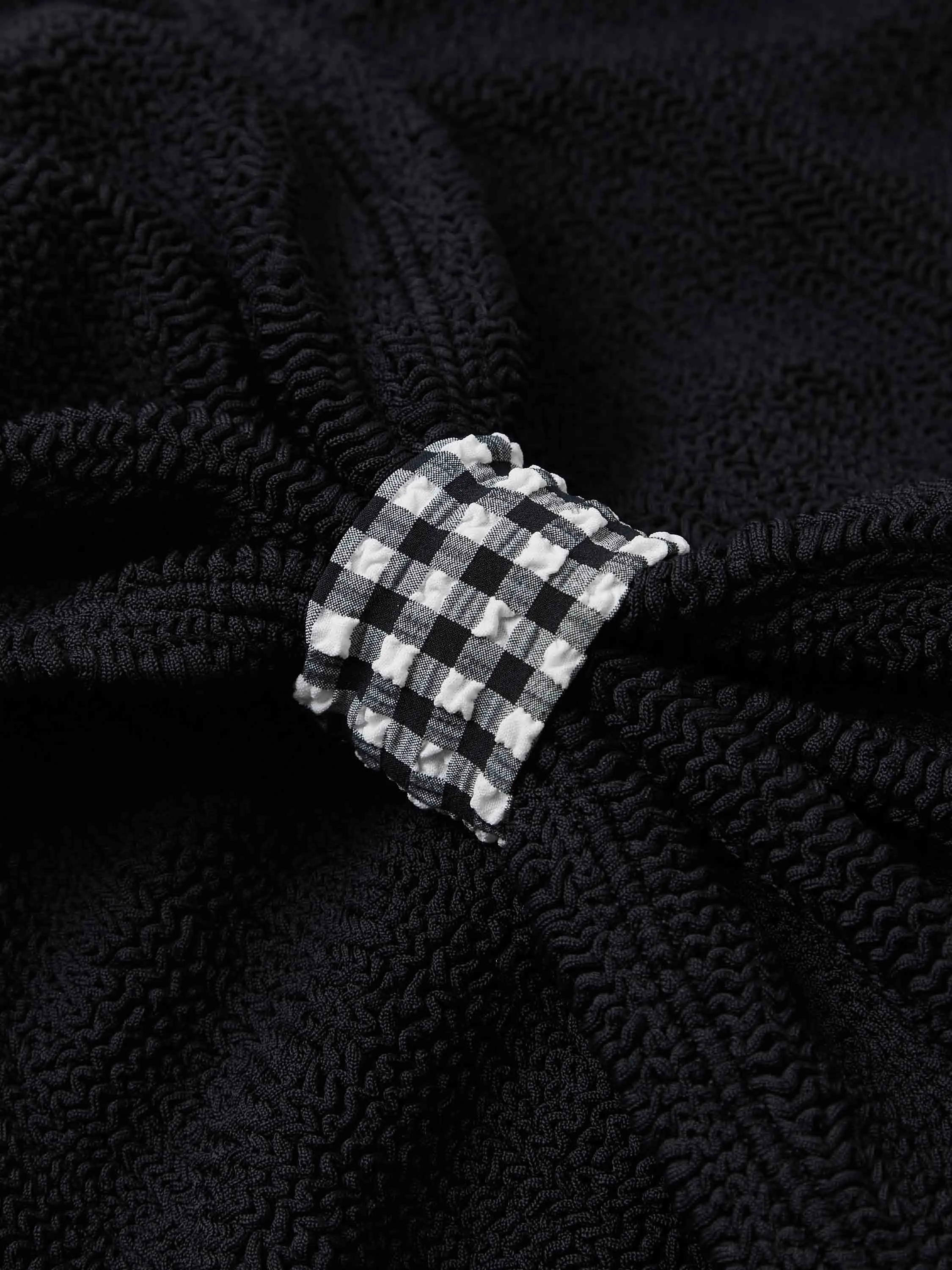 Jean Bikini Top - Black Gingham sold by Hunza G product image thumbnail 4