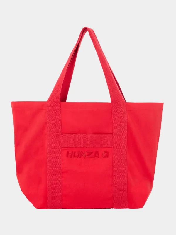 Canvas Logo Bag - Red made by Hunza G