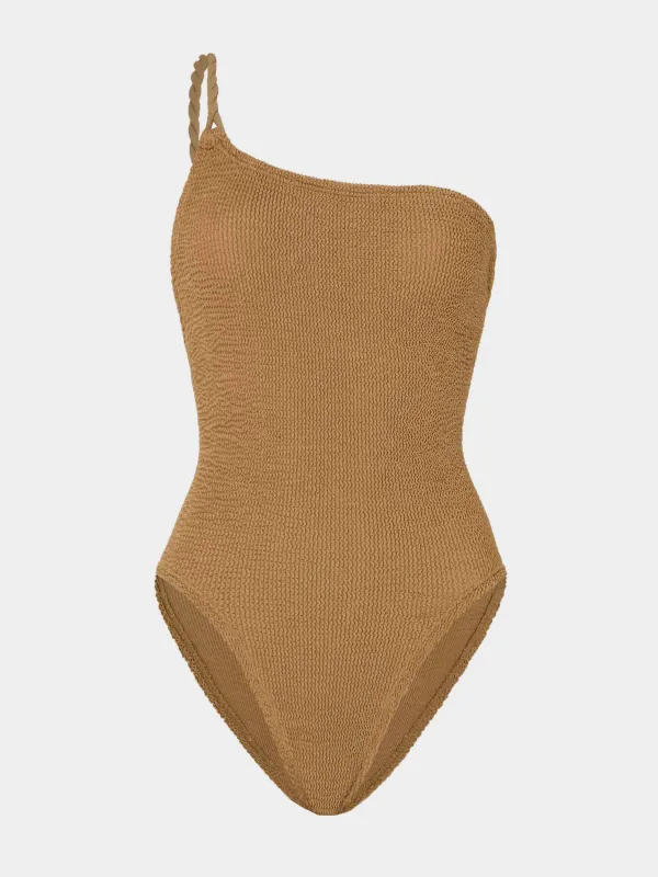Dionne Swim - Metallic Cocoa made by Hunza G