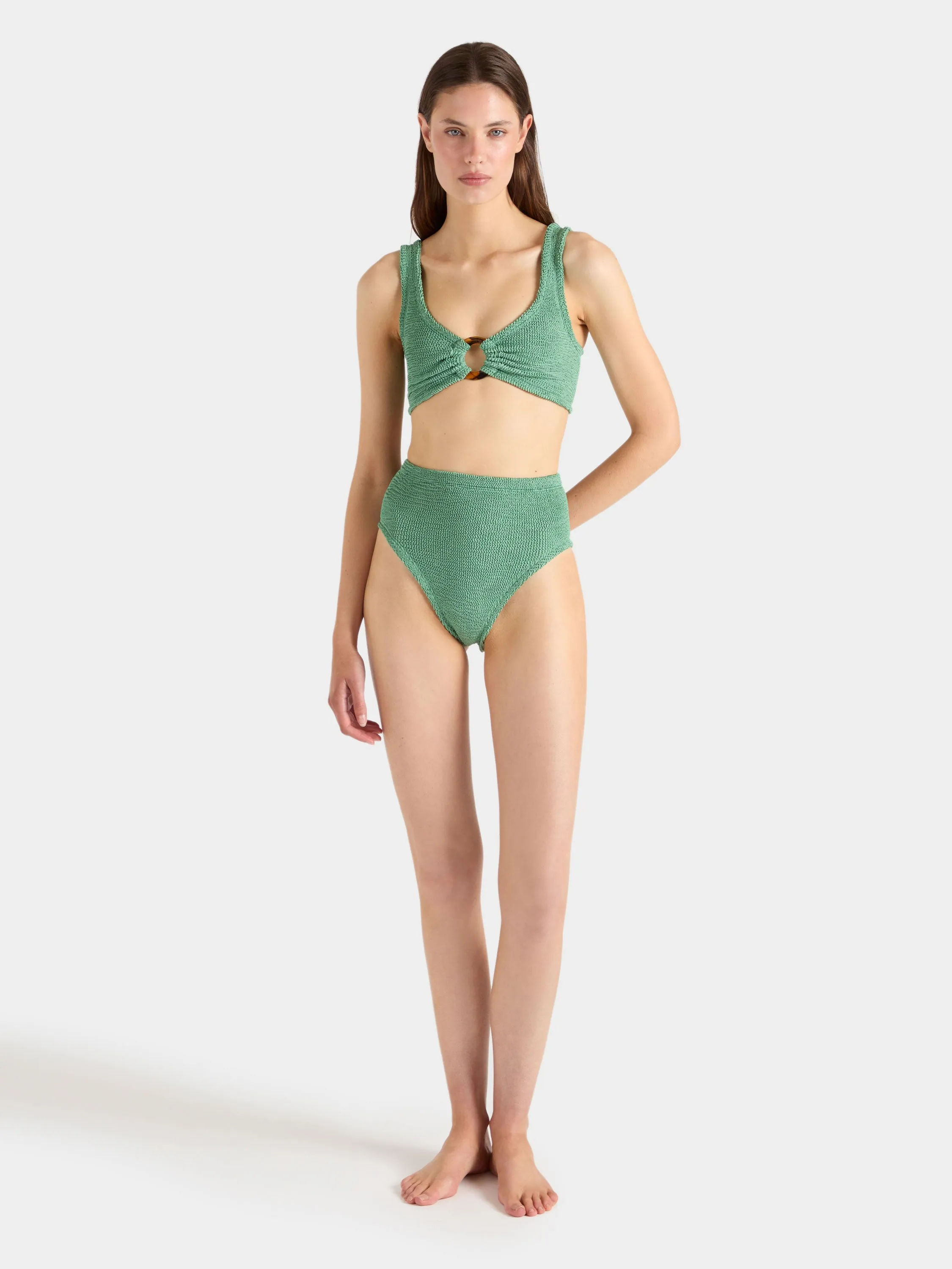 Nadine Bikini - Metallic Jade sold by Hunza G product image thumbnail 4