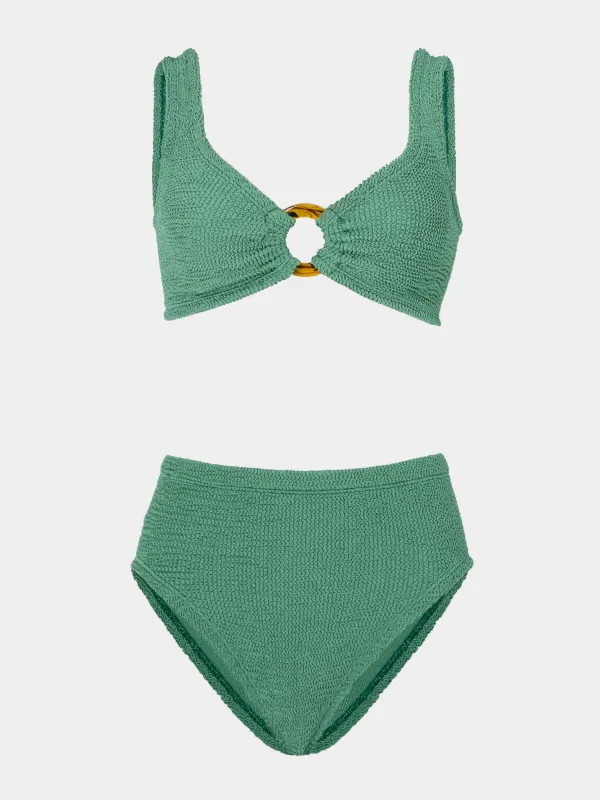 Nadine Bikini - Metallic Jade made by Hunza G