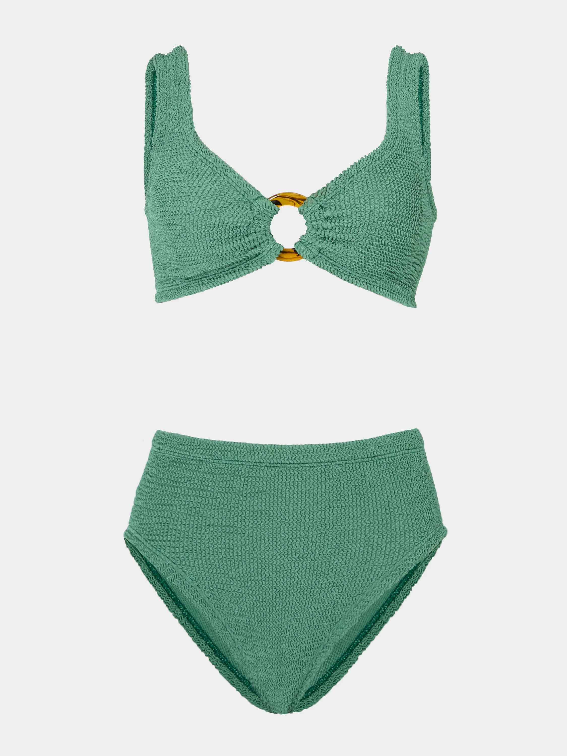Nadine Bikini - Metallic Jade sold by Hunza G