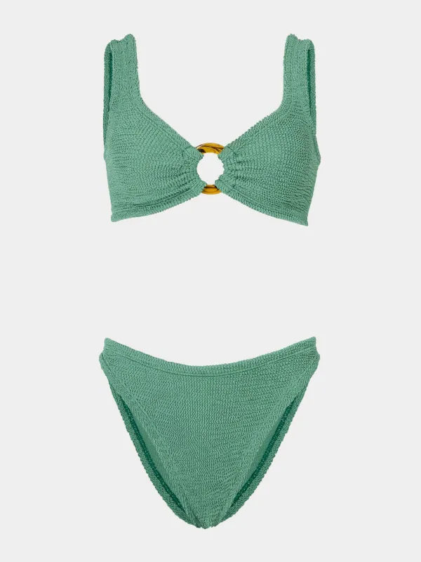 Julia Bikini - Metallic Jade made by Hunza G