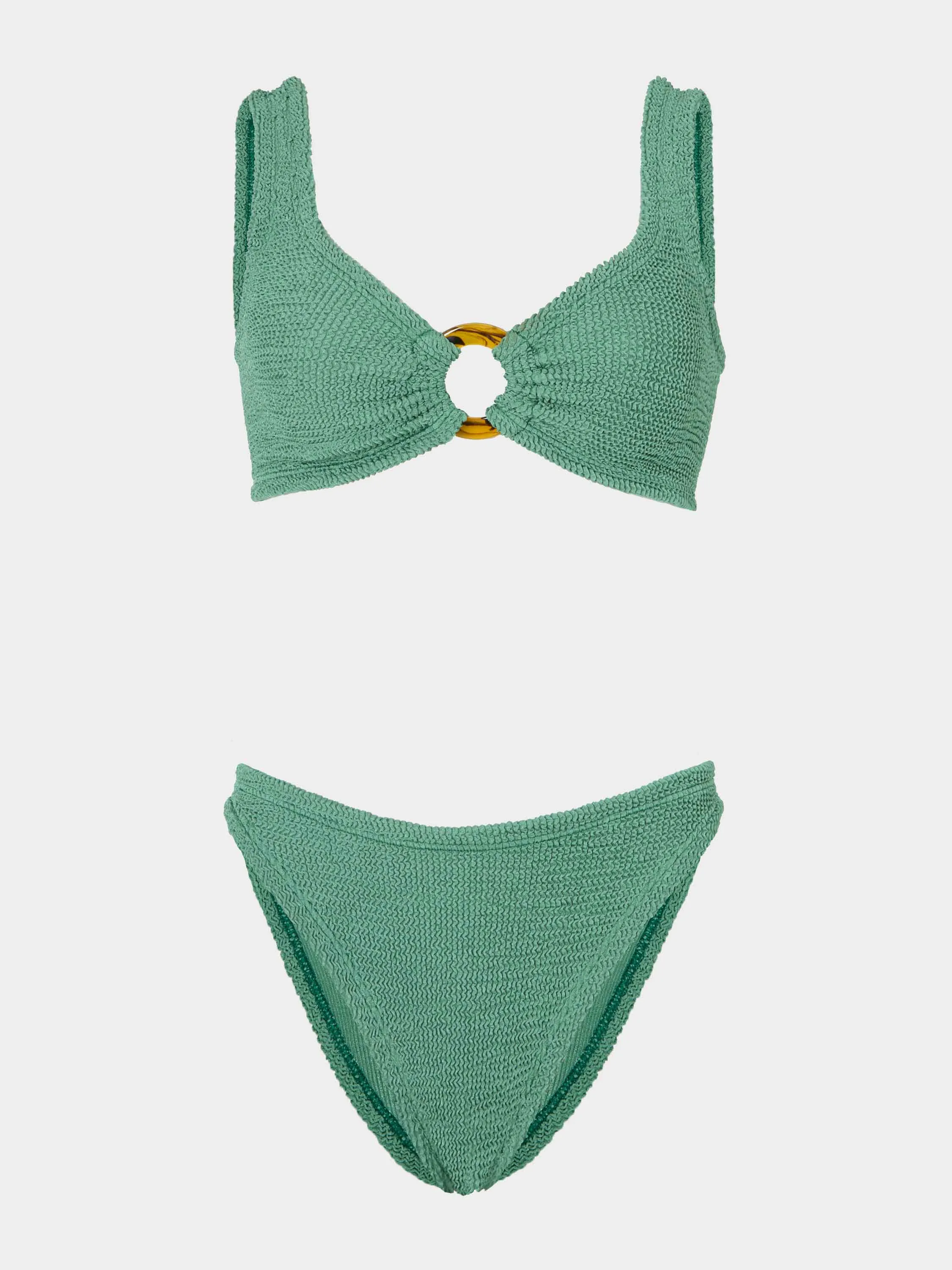 Julia Bikini - Metallic Jade sold by Hunza G