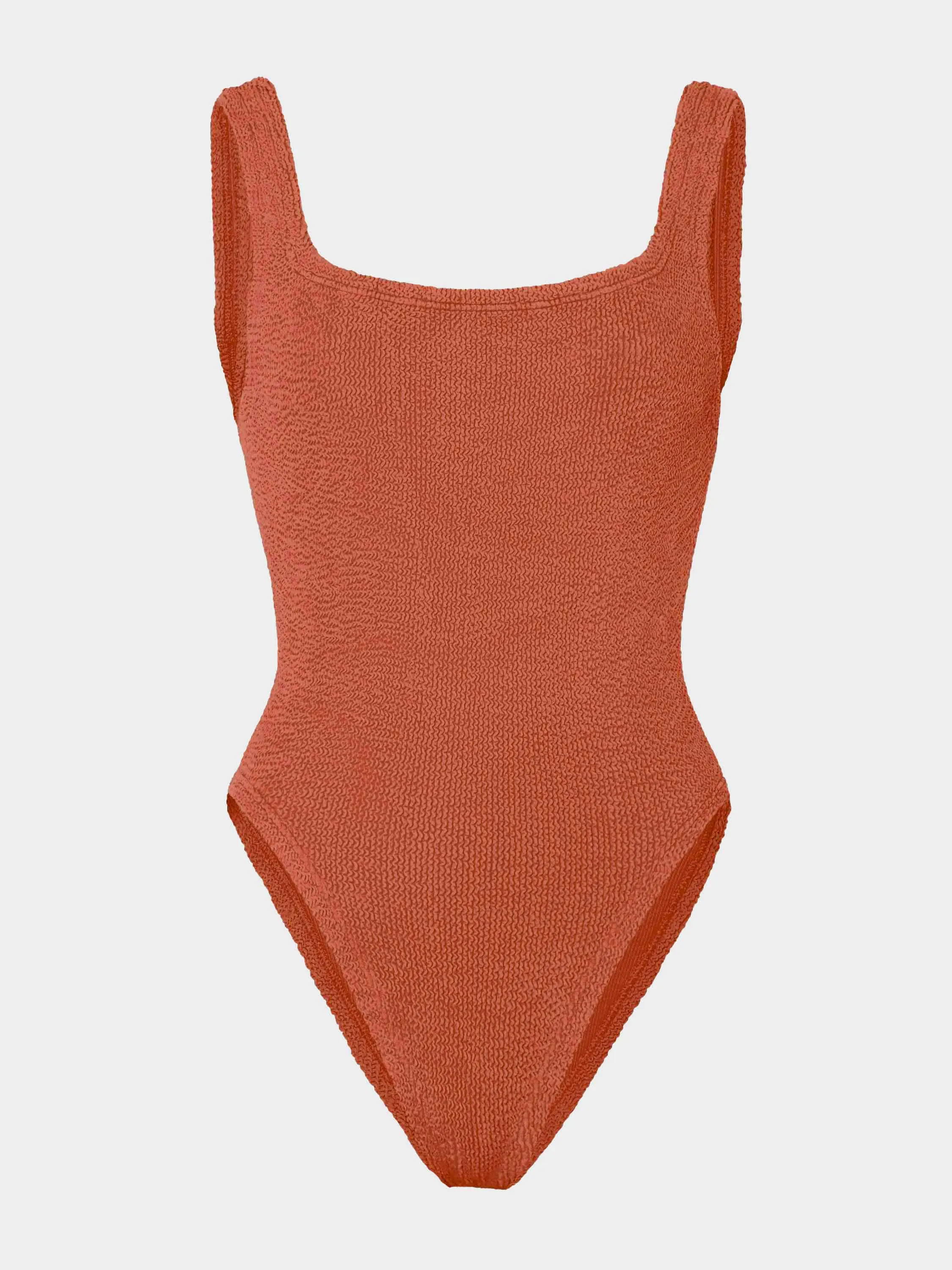Square Neck Swim - Metallic Terracotta sold by Hunza G