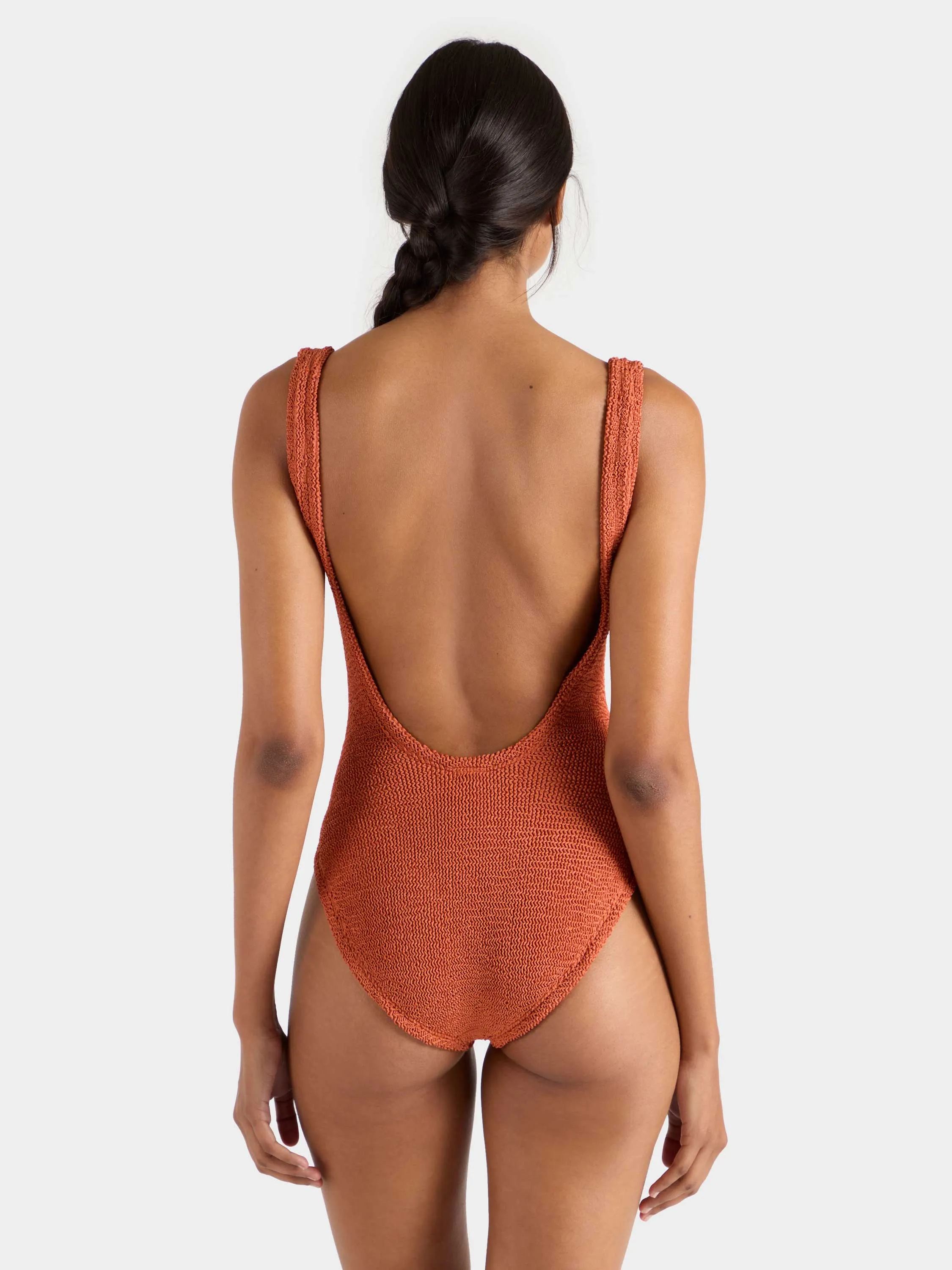 Square Neck Swim - Metallic Terracotta sold by Hunza G product image thumbnail 3