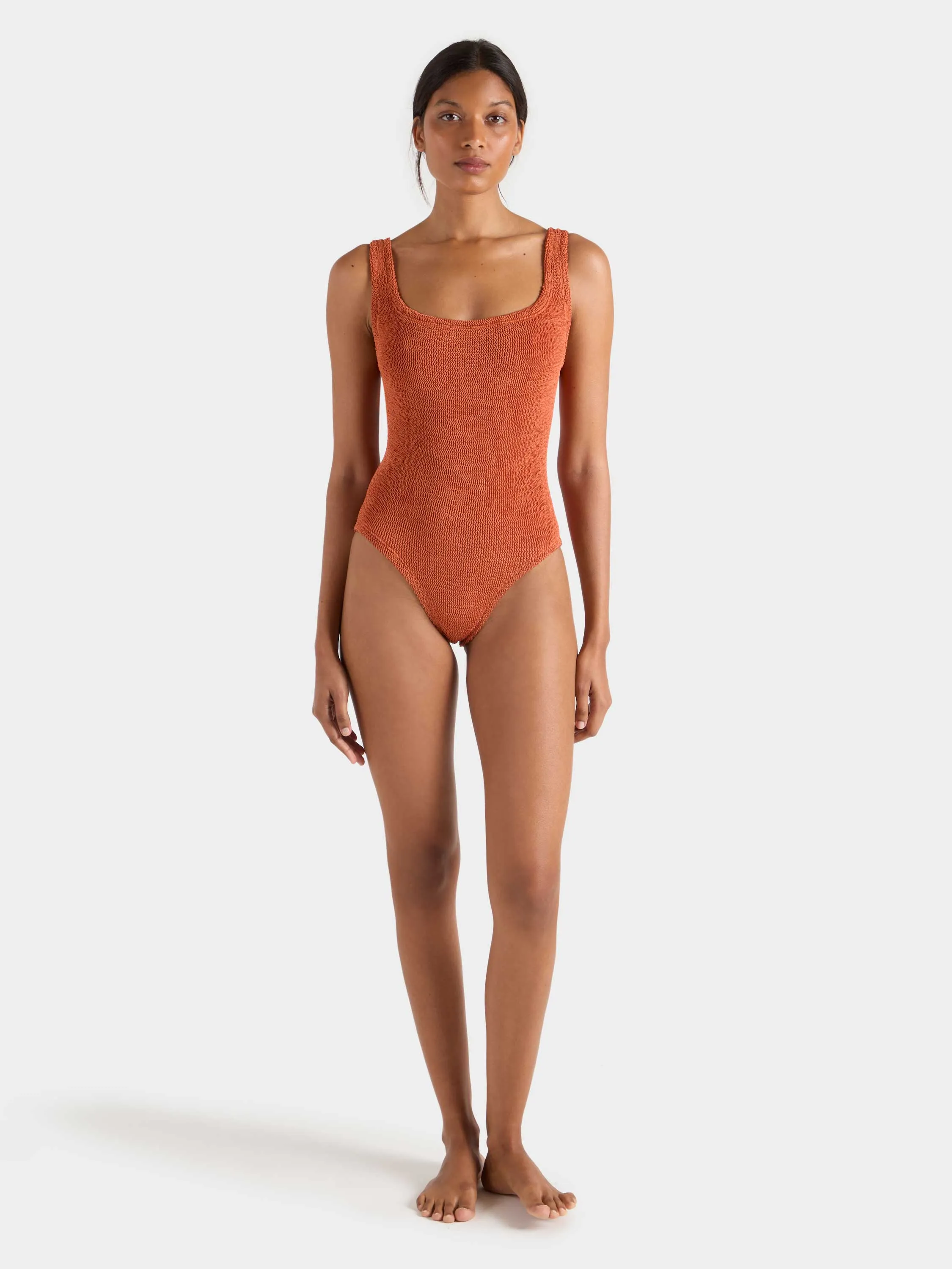 Square Neck Swim - Metallic Terracotta sold by Hunza G product image thumbnail 5