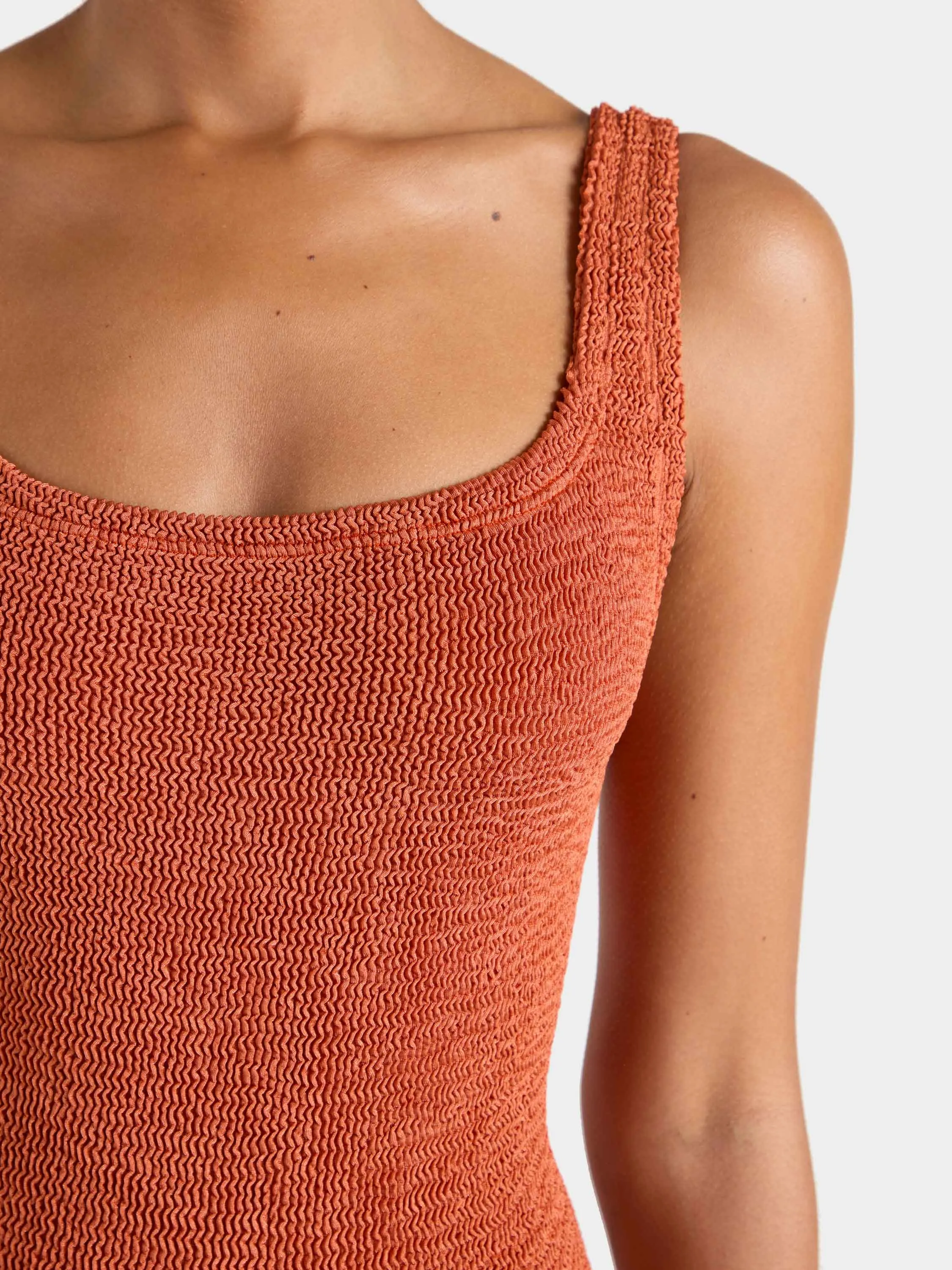 Square Neck Swim - Metallic Terracotta sold by Hunza G product image thumbnail 4