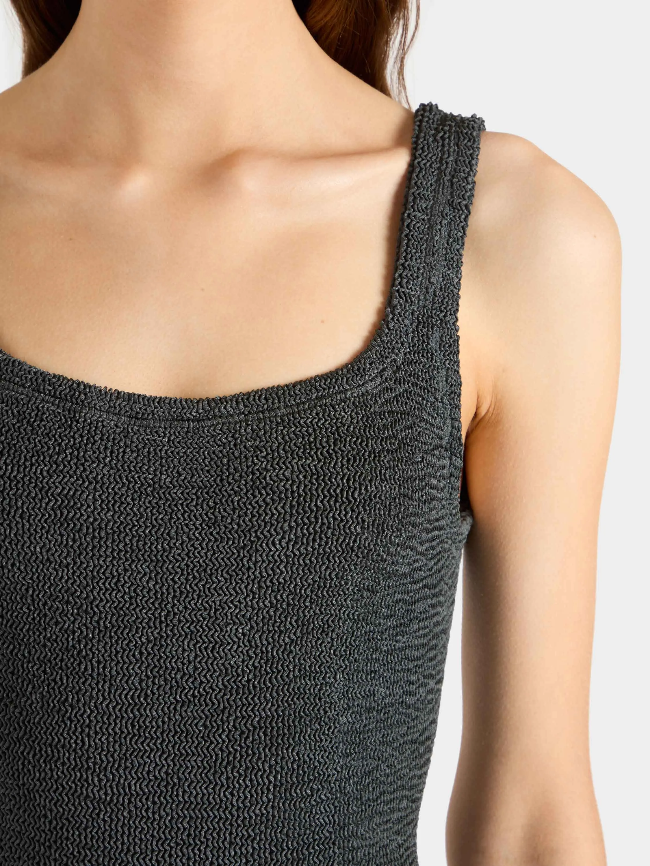 Square Neck Swim - Metallic Graphite sold by Hunza G product image thumbnail 4