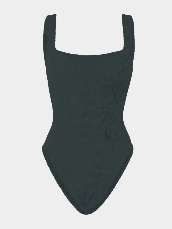 Square Neck Swim - Metallic Graphite made by Hunza G