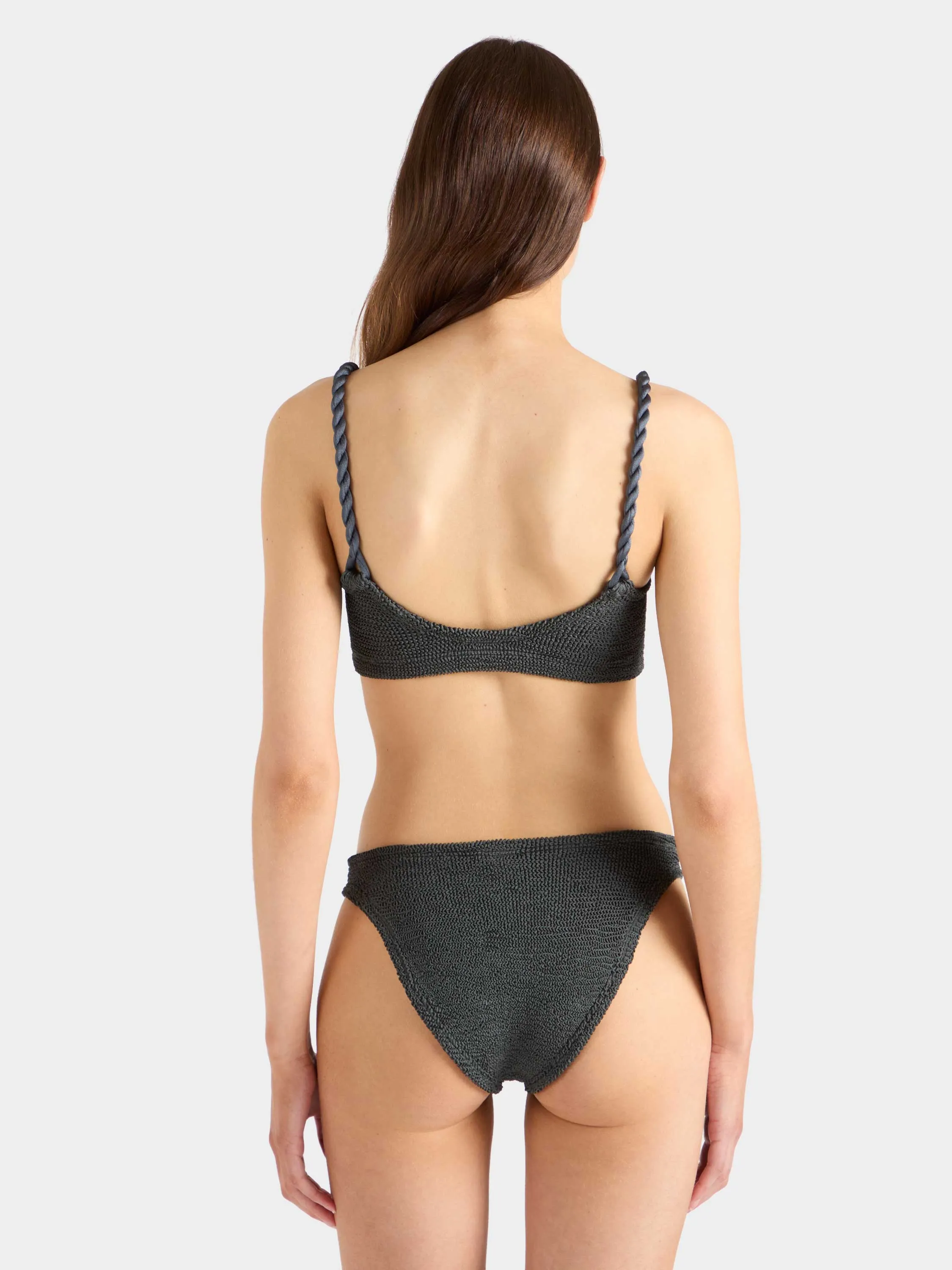 Phoebe Bikini - Metallic Graphite sold by Hunza G product image thumbnail 3