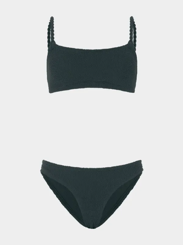 Phoebe Bikini - Metallic Graphite made by Hunza G