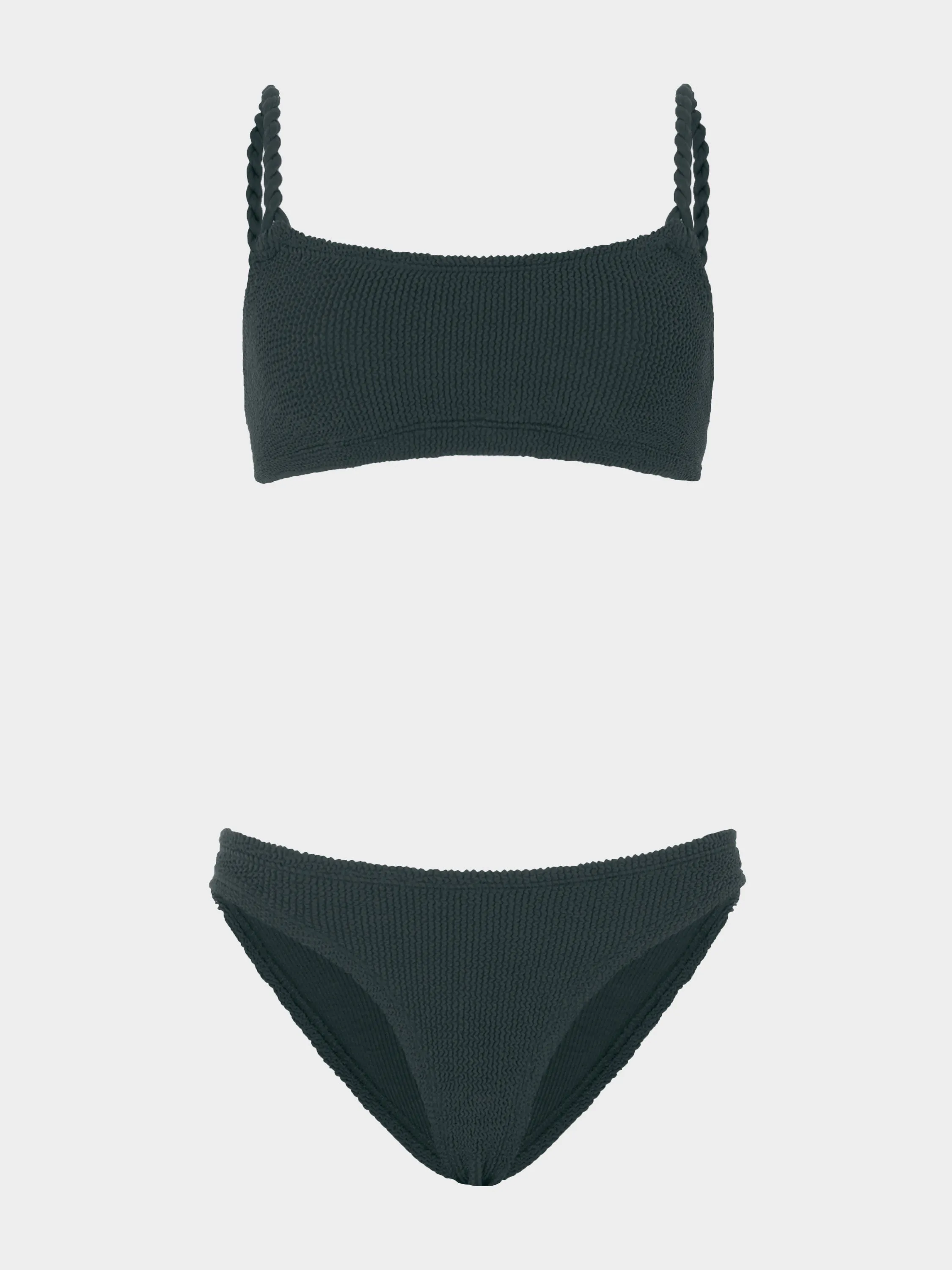 Phoebe Bikini - Metallic Graphite sold by Hunza G