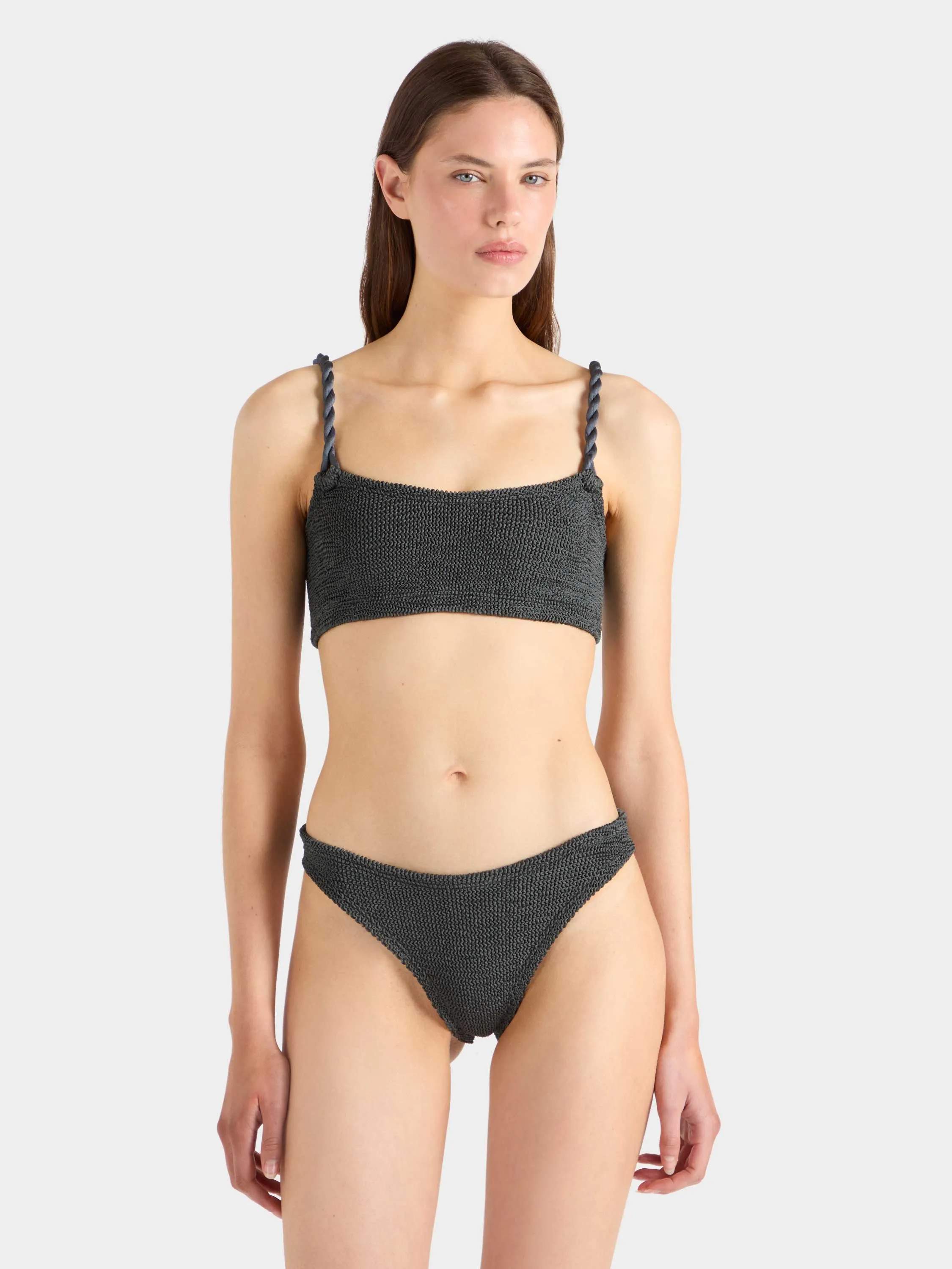 Phoebe Bikini - Metallic Graphite sold by Hunza G product image thumbnail 2