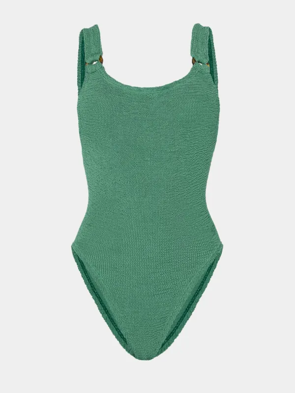 Domino Swim - Metallic Jade made by Hunza G